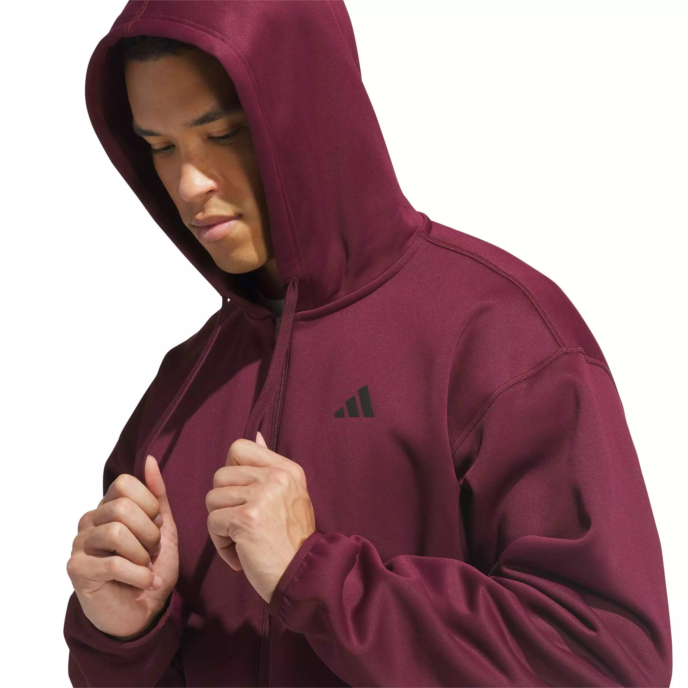 adidas Men's Crazy Warm Full-Zip Jacket - Maroon - MAROON
