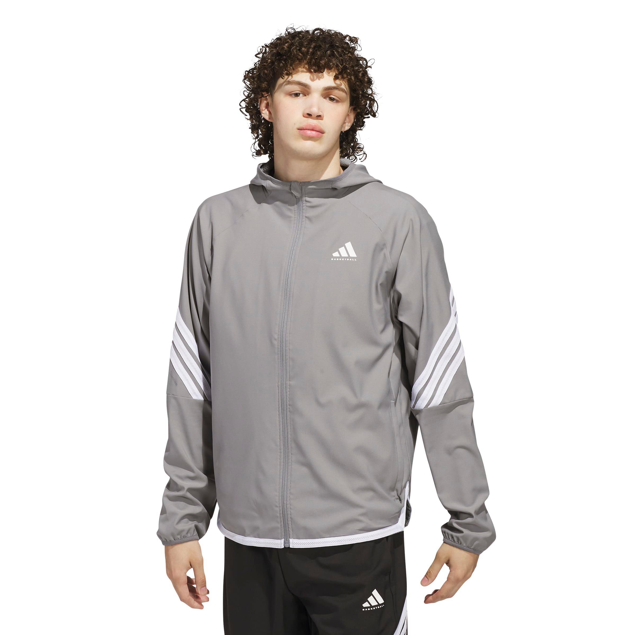 adidas Men's Crazy Lite Basketball Jacket - Grey - GREY Thumbnail View 1