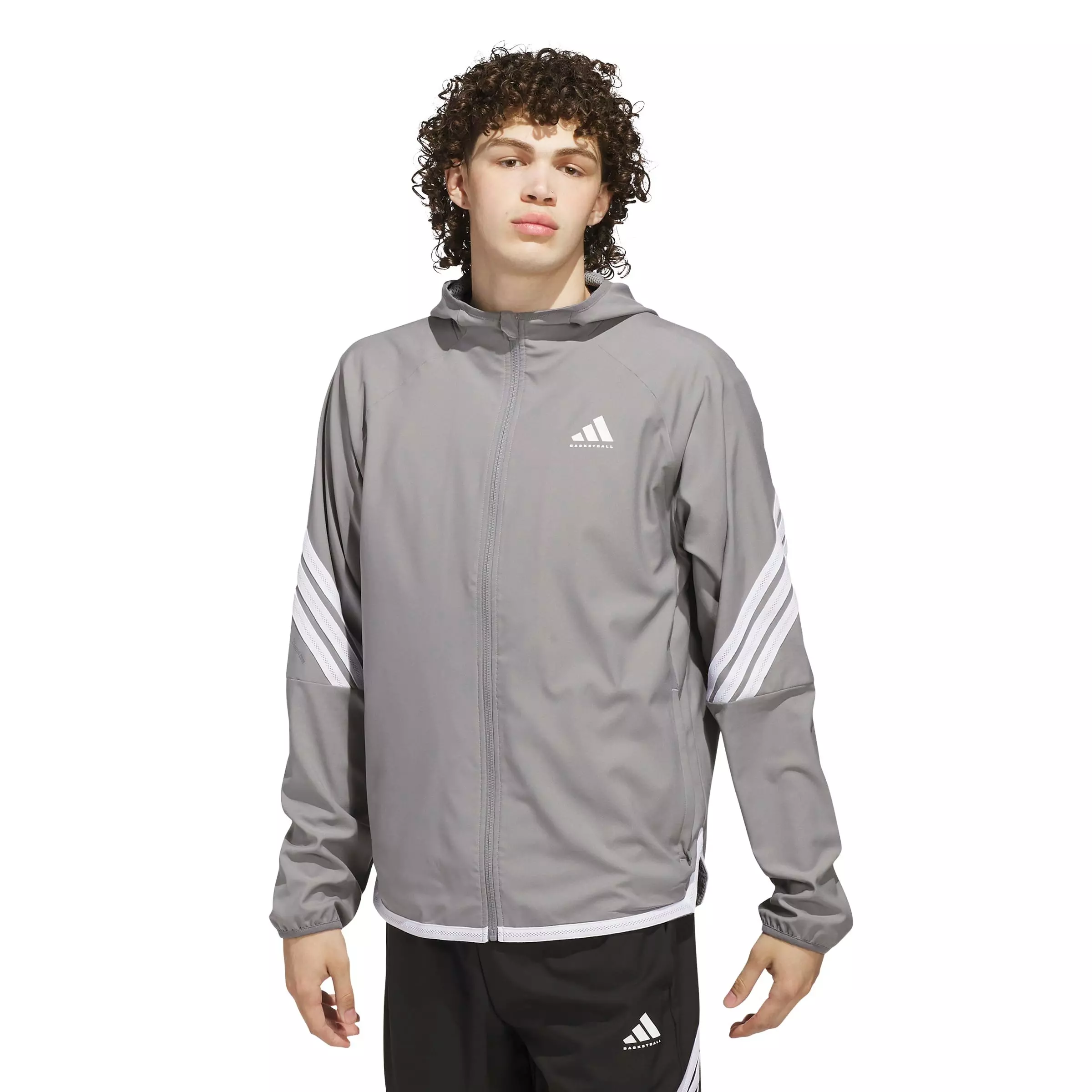 adidas Men's Crazy Lite Basketball Jacket - Grey - GREY