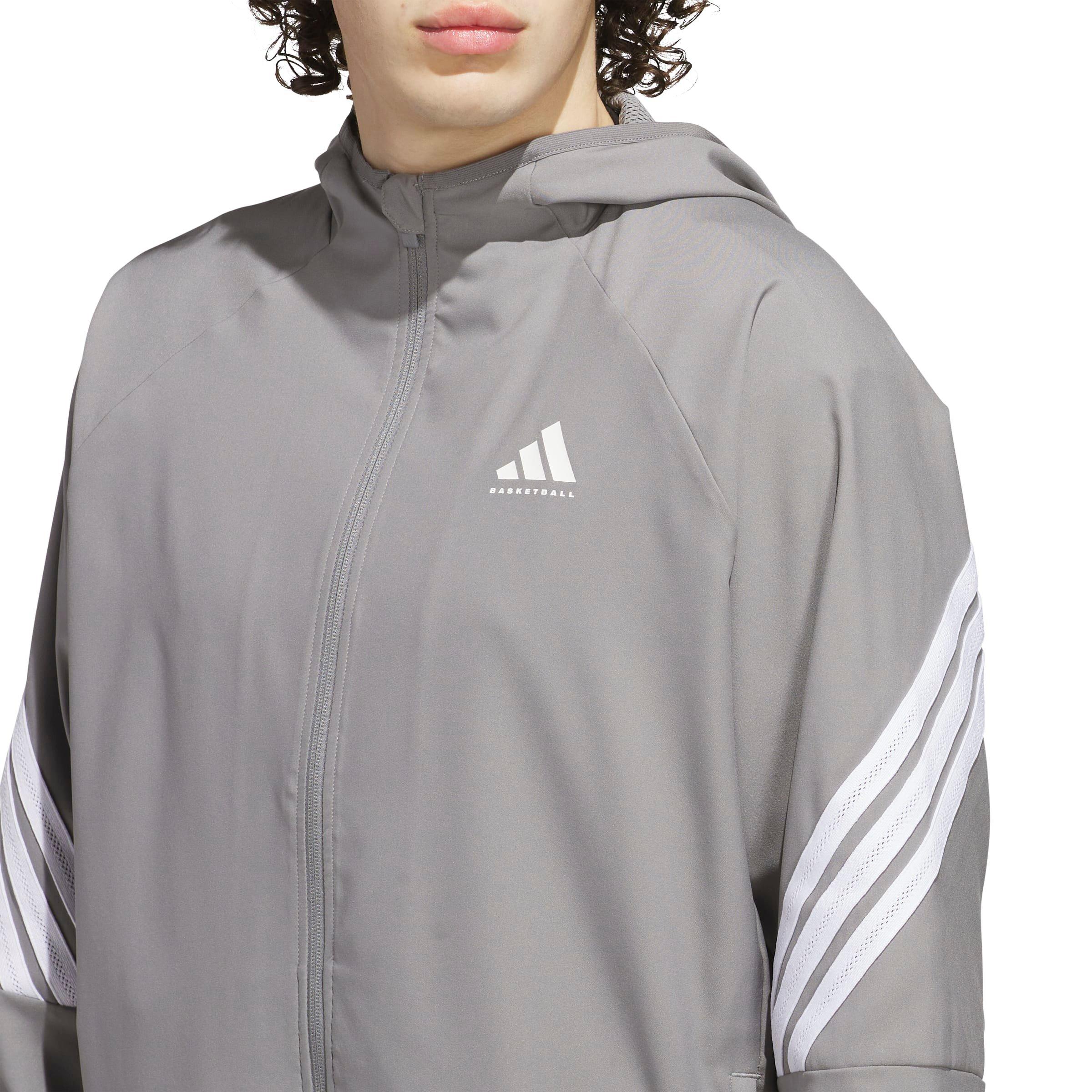 adidas Men's Crazy Lite Basketball Jacket - Grey - GREY Thumbnail View 3