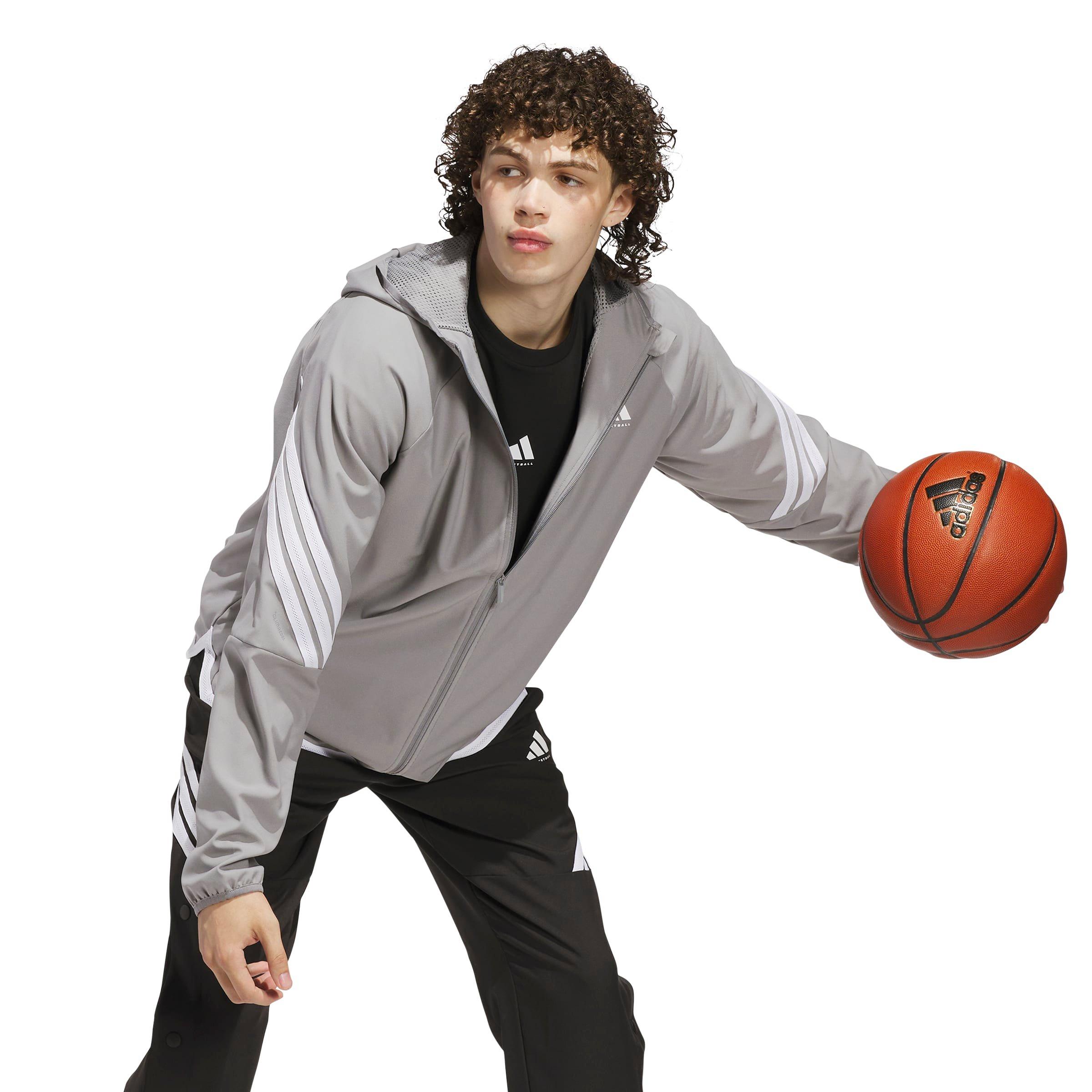 adidas Men's Crazy Lite Basketball Jacket - Grey - GREY Thumbnail View 5