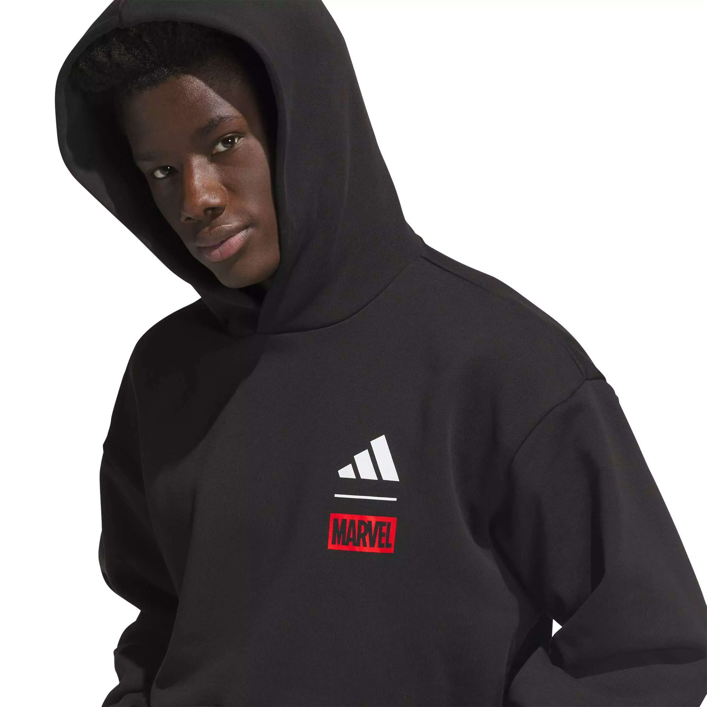 adidas Men's Originals x Spiderman Worldwide Hoops Graphic Hoodie - Black - BLACK