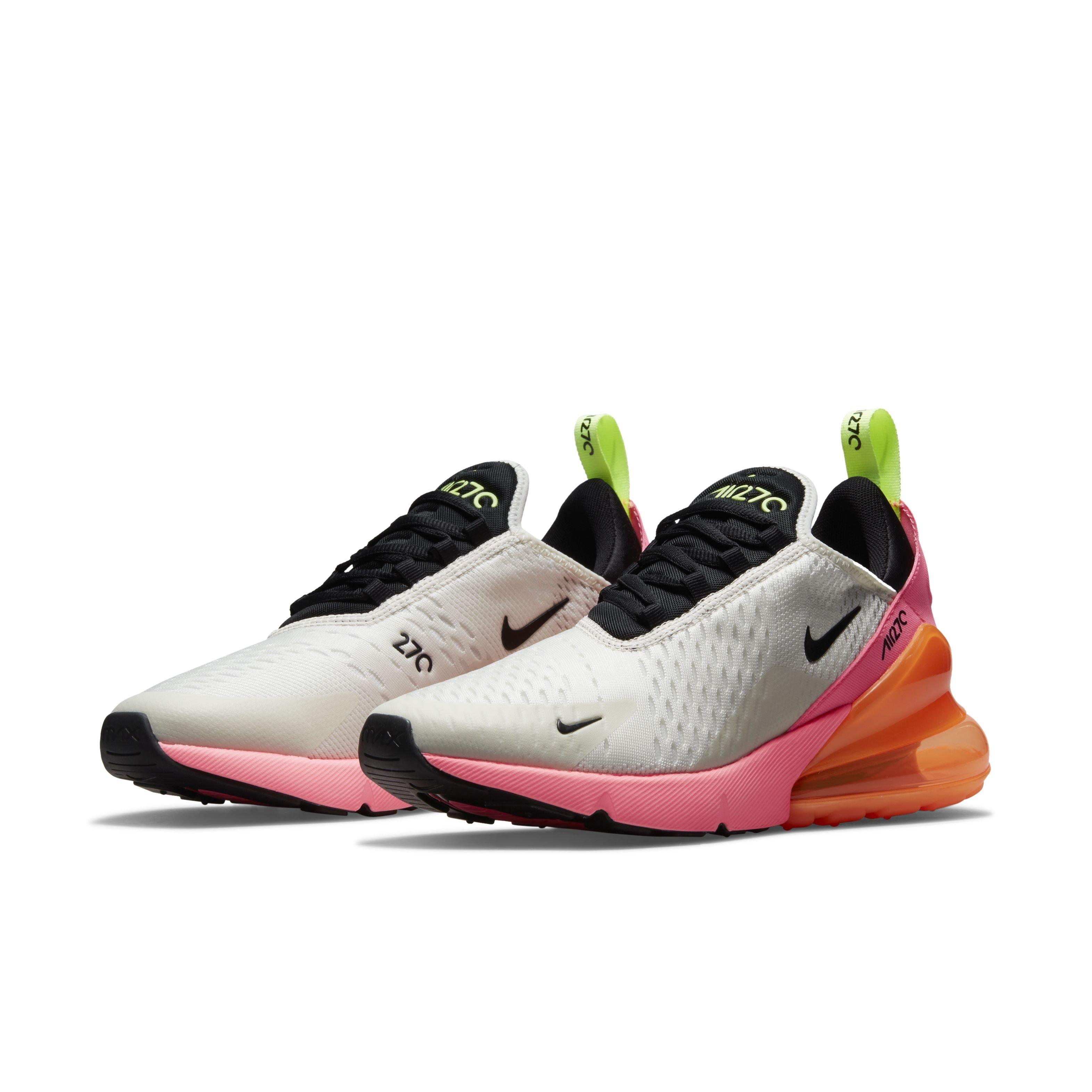 nike women's air max 270 shoes pink orange black