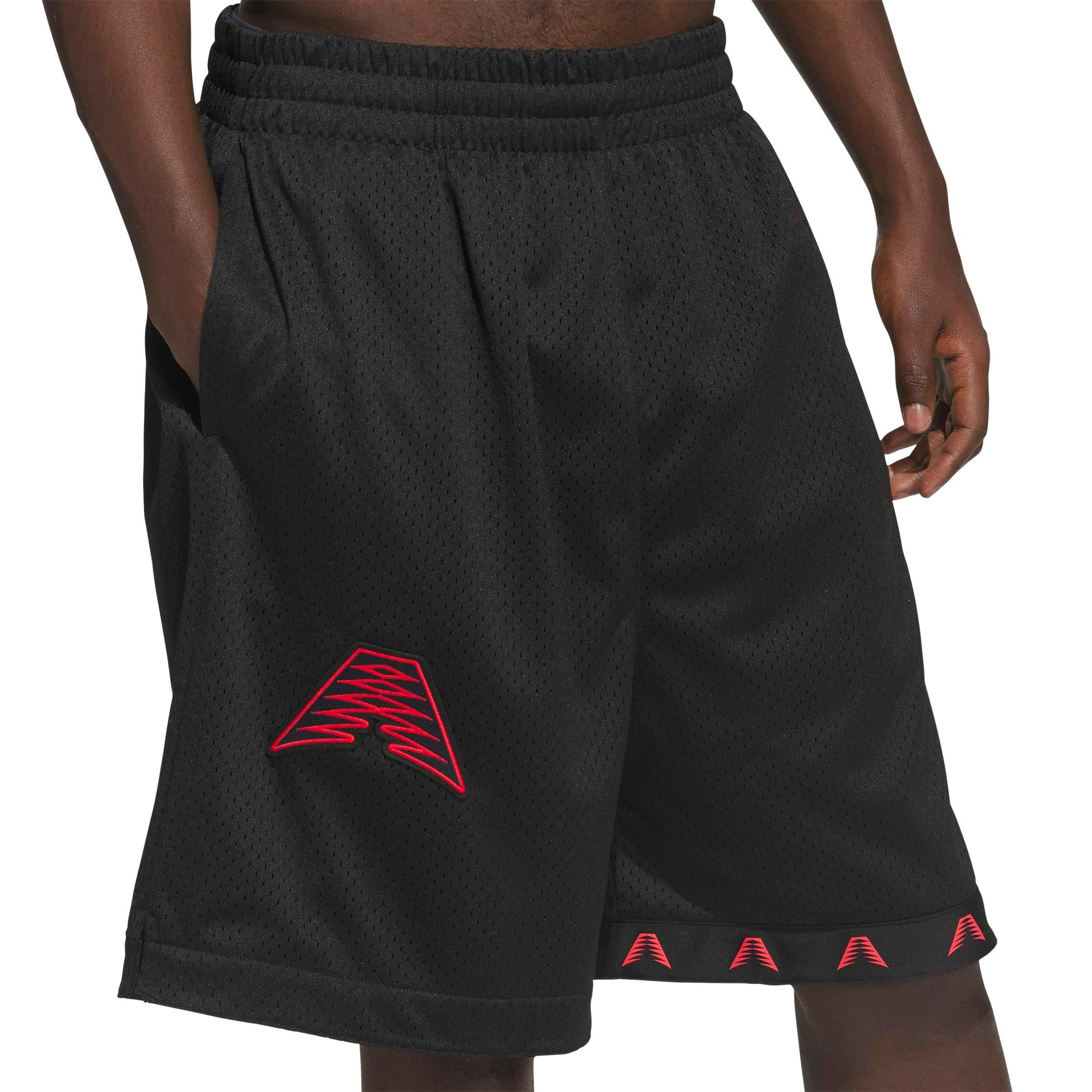 adidas Men's Anthony Edwards Foundation Basketball Shorts - Black/Red - BLACK/RED
