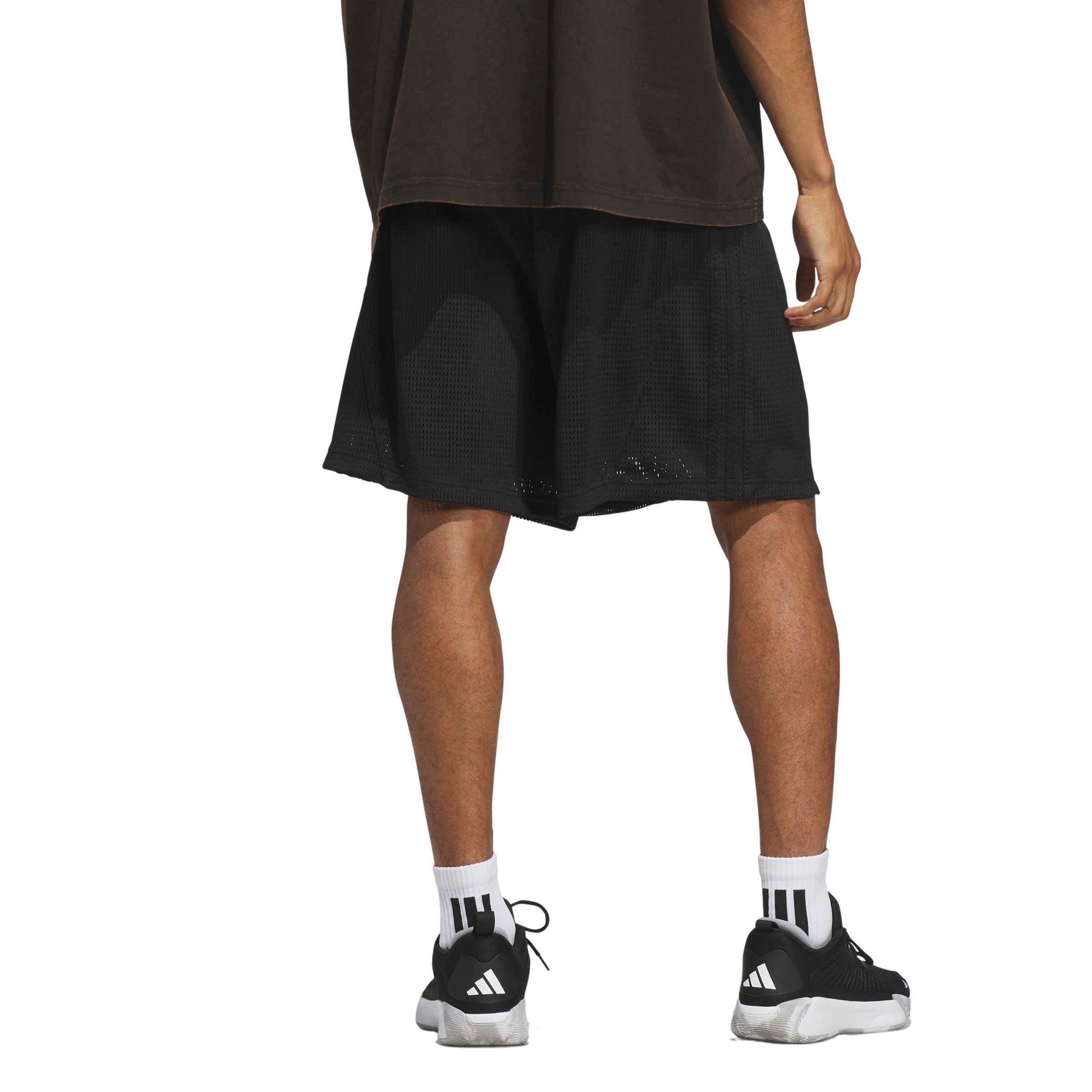adidas Men's Basketball Mesh Shorts - Black - BLACK Thumbnail View 2