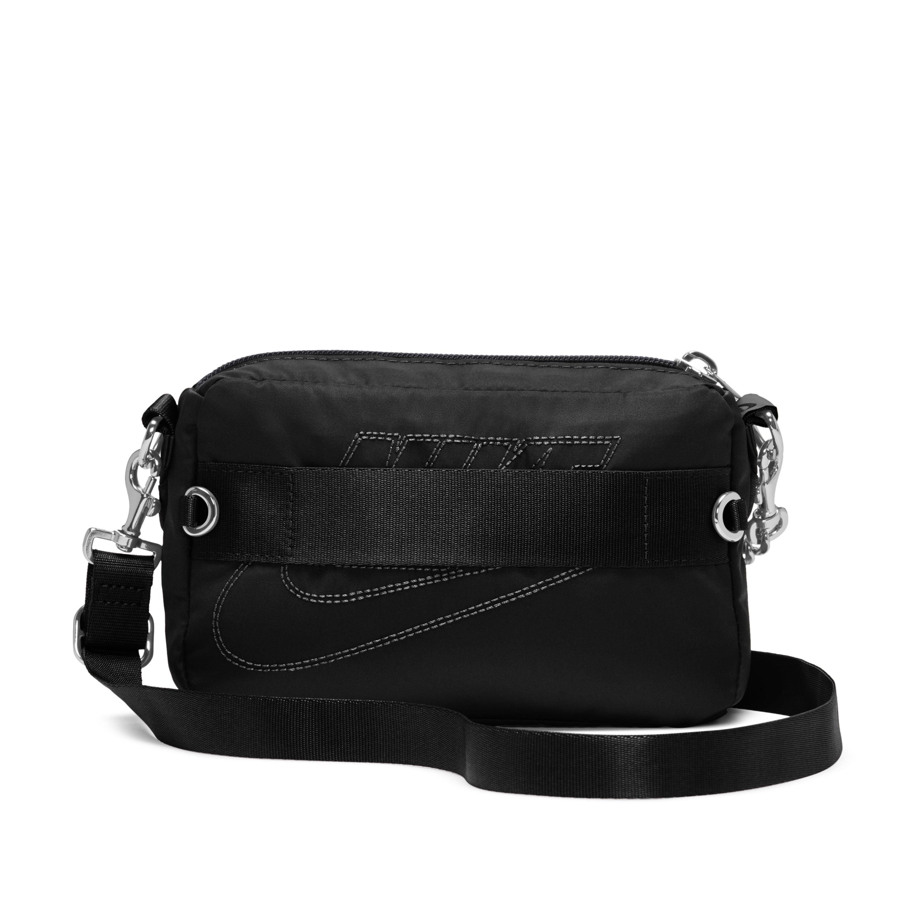 Nike Women's Sportswear Futura Luxe Crossbody Bag - Black - BLACK Thumbnail View 3