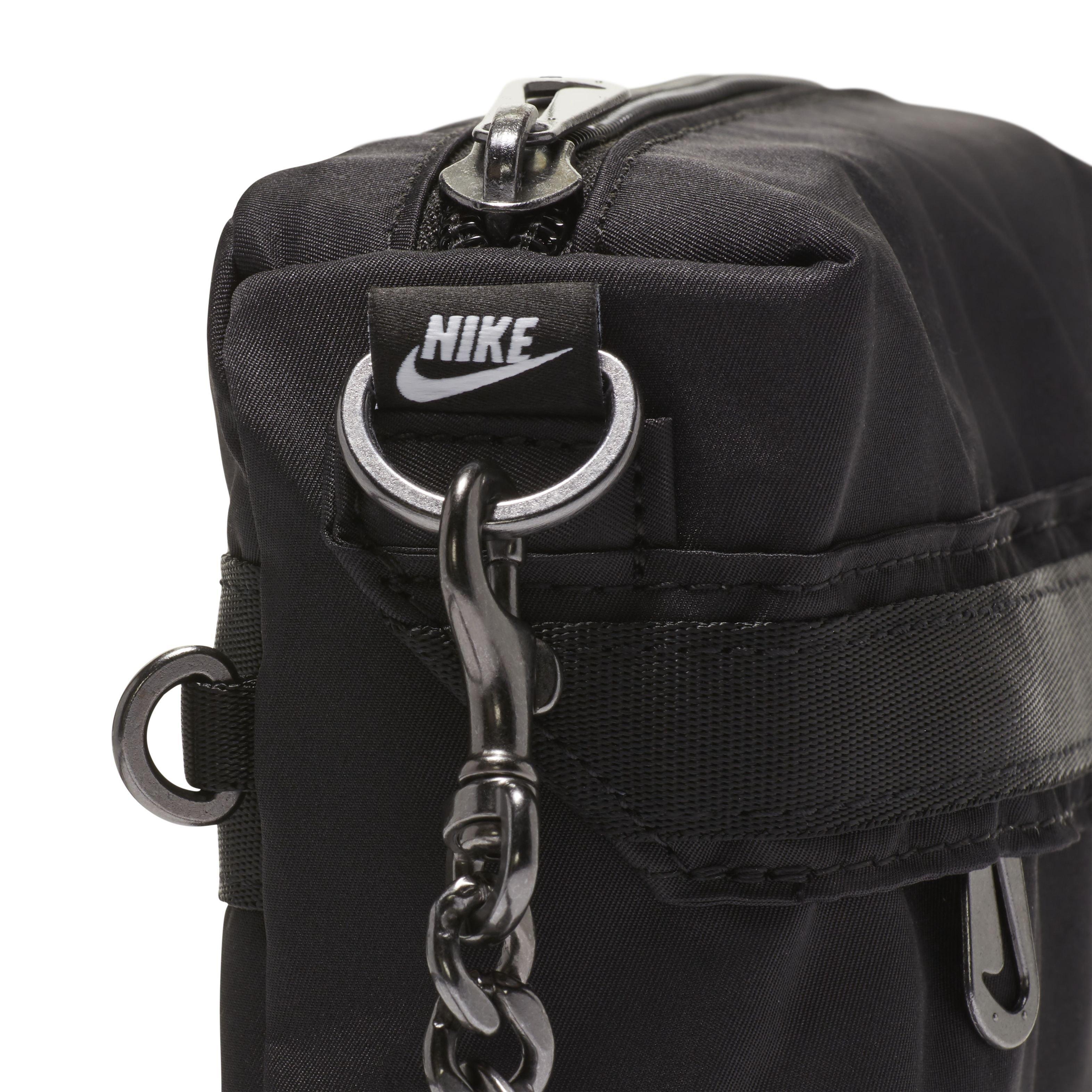 Nike Women's Sportswear Futura Luxe Crossbody Bag - Black - BLACK Thumbnail View 6