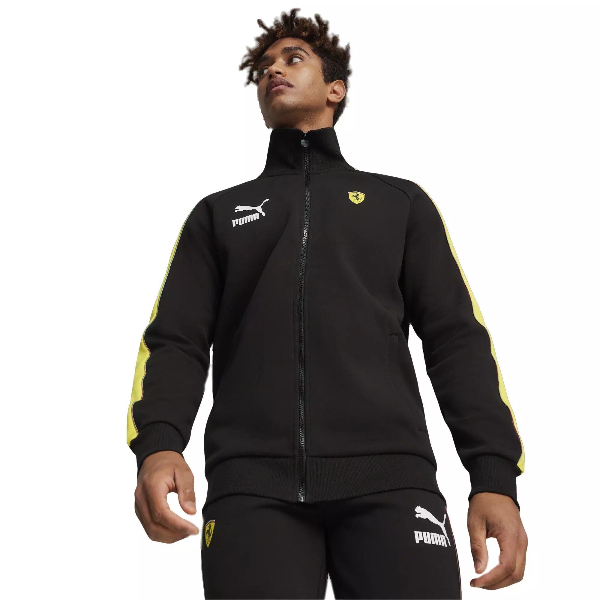 PUMA Men's Ferrari Race Iconic T7 Track Jacket -Black - BLACK