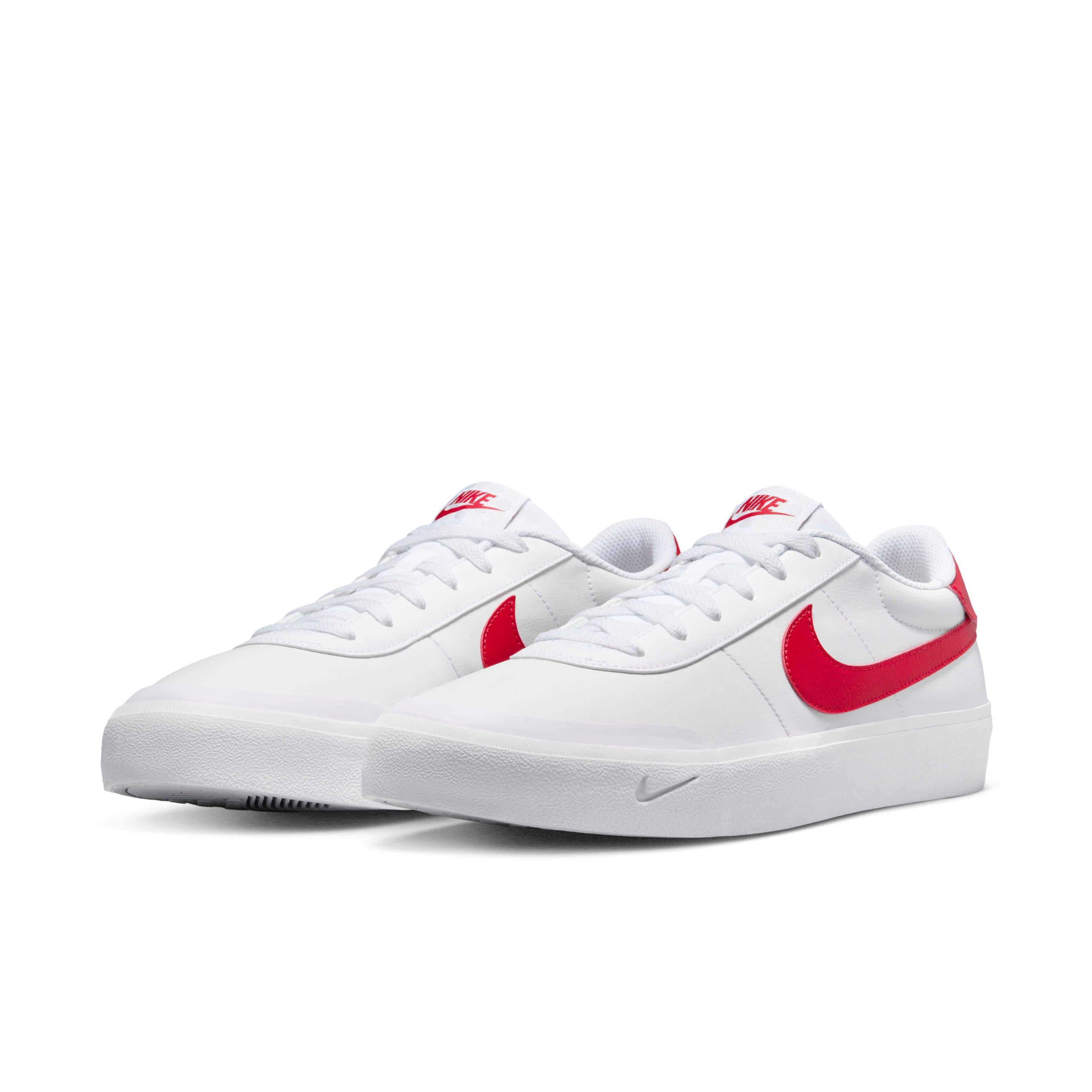 Nike Court Shot "White/Photon Dust/Wolf Grey/University Red" Men's Shoe - WHITE/DUST/GREY/RED Thumbnail View 3