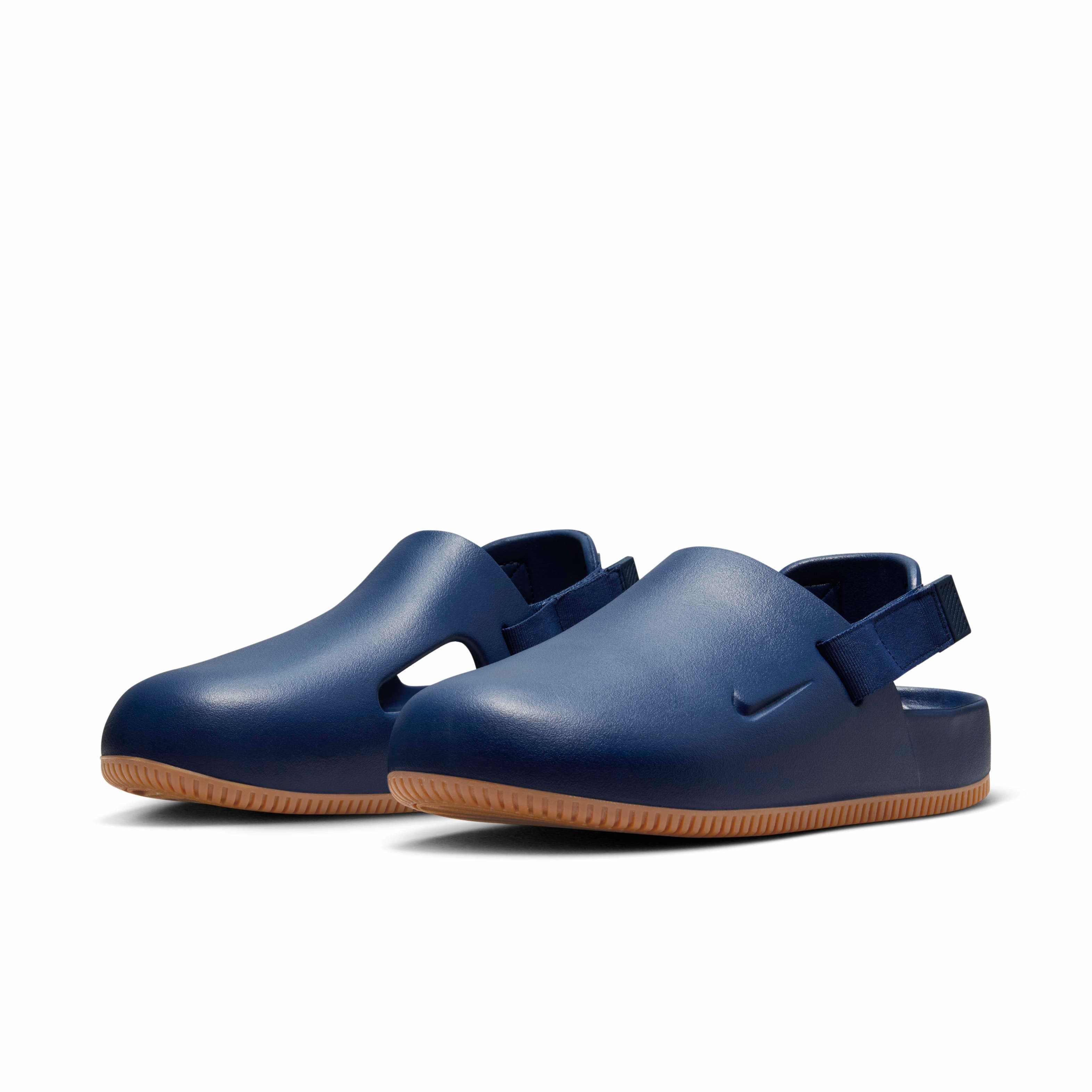 Nike Calm "Navy/Gum Medium Brown/Navy" Men's Mule - NAVY/MD BROWN/NAVY Thumbnail View 3
