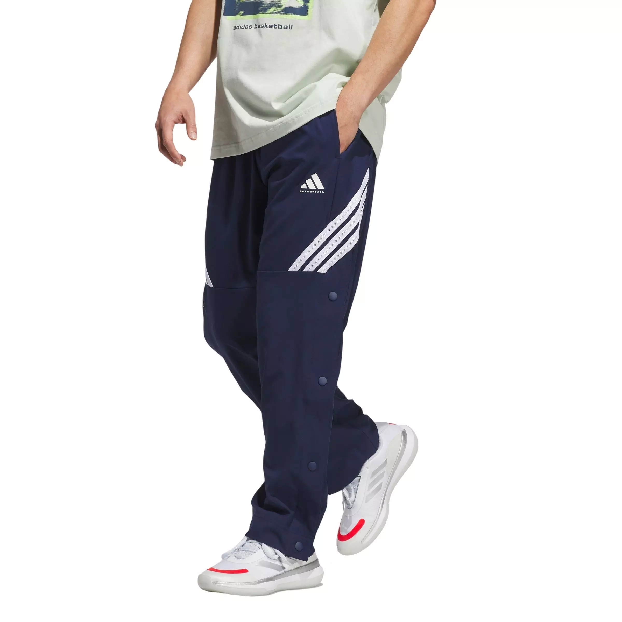 adidas Men's Crazy Lite Basketball Pants - Blue/White - BLUE/WHITE