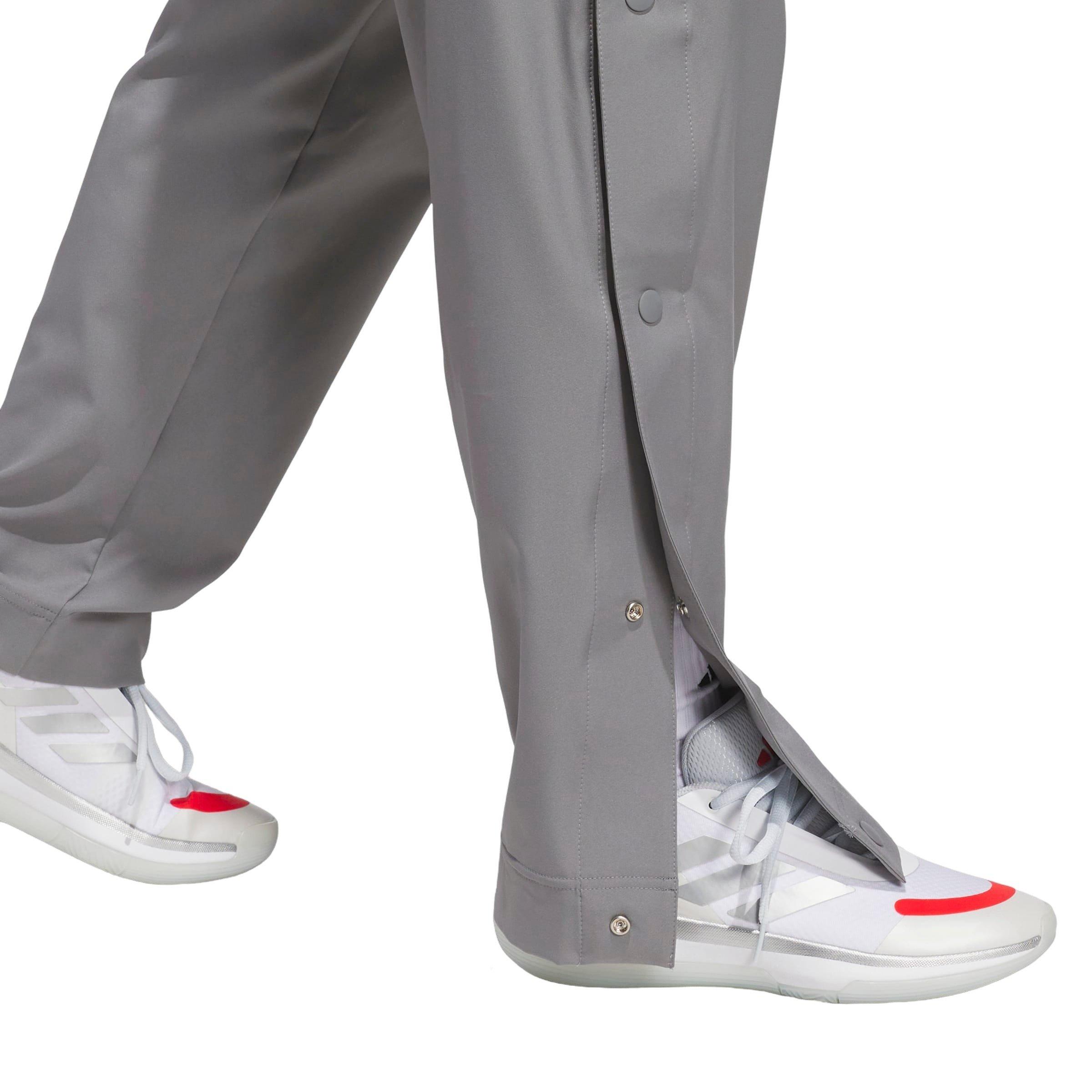 adidas Men's Crazy Lite Basketball Pants - Grey/White - GREY/WHITE Thumbnail View 4