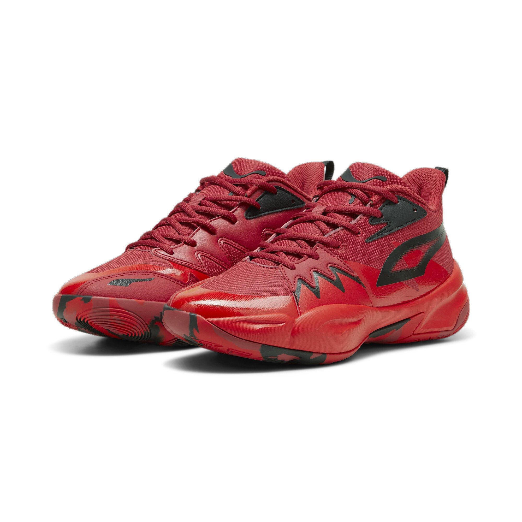 PUMA Genetics "Club Red/For All Time Red" Men's Basketball Shoe - RED/RED Thumbnail View 3