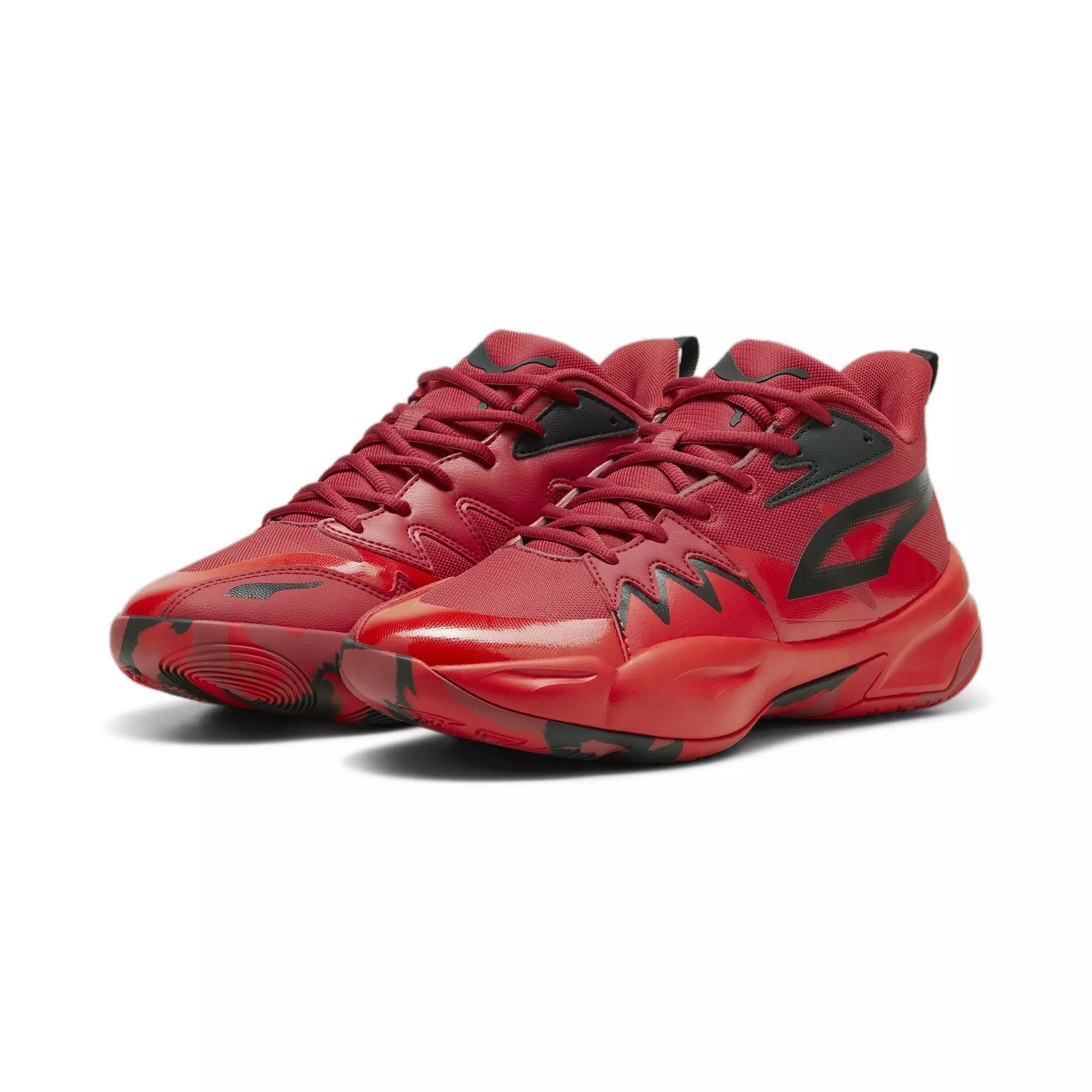 PUMA Genetics "Club Red/For All Time Red" Men's Basketball Shoe - RED/RED