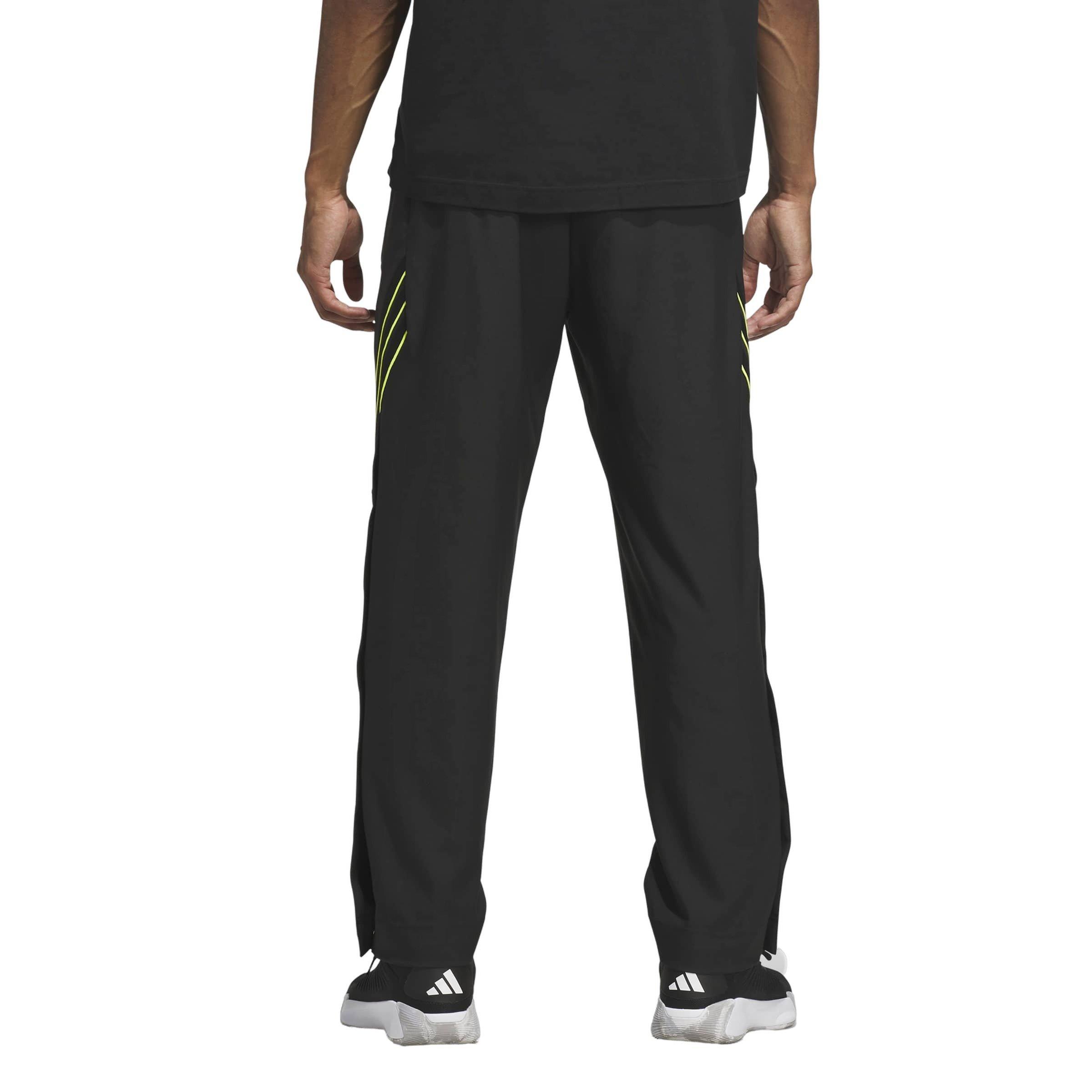 adidas Men's Crazy Lite Basketball Pants - Black/Lemon - BLACK/LEMON Thumbnail View 2