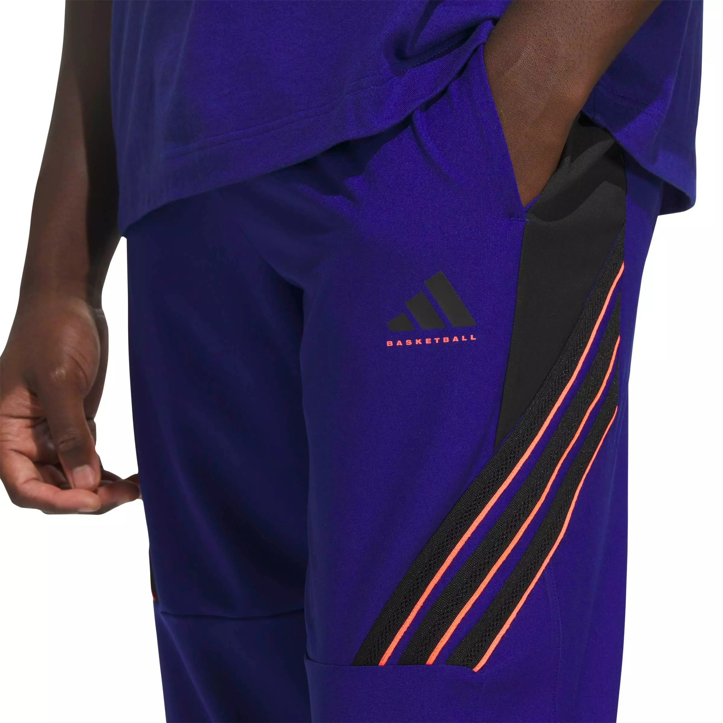 adidas Men's Crazy Lite Basketball Pants - Blue/Orange - BLUE/ORANGE