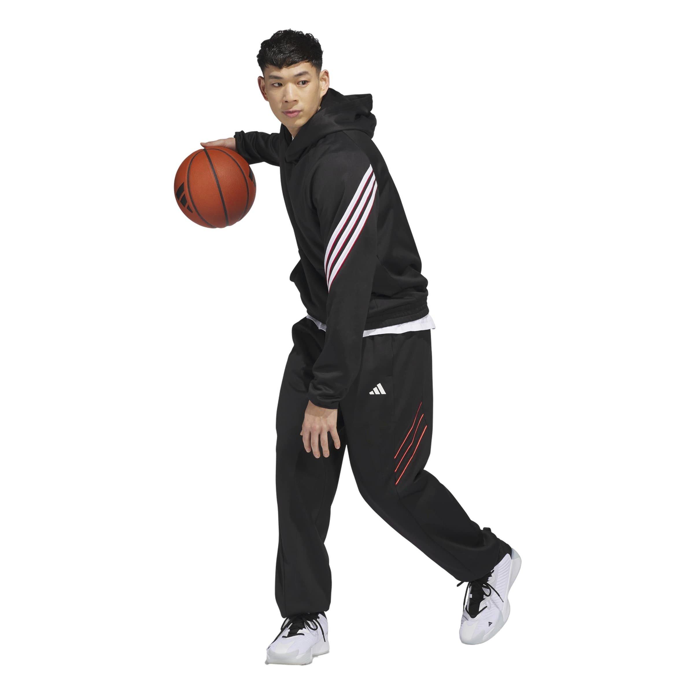 adidas Men's Crazy Warm Fleece Pants - Black - BLACK Thumbnail View 5