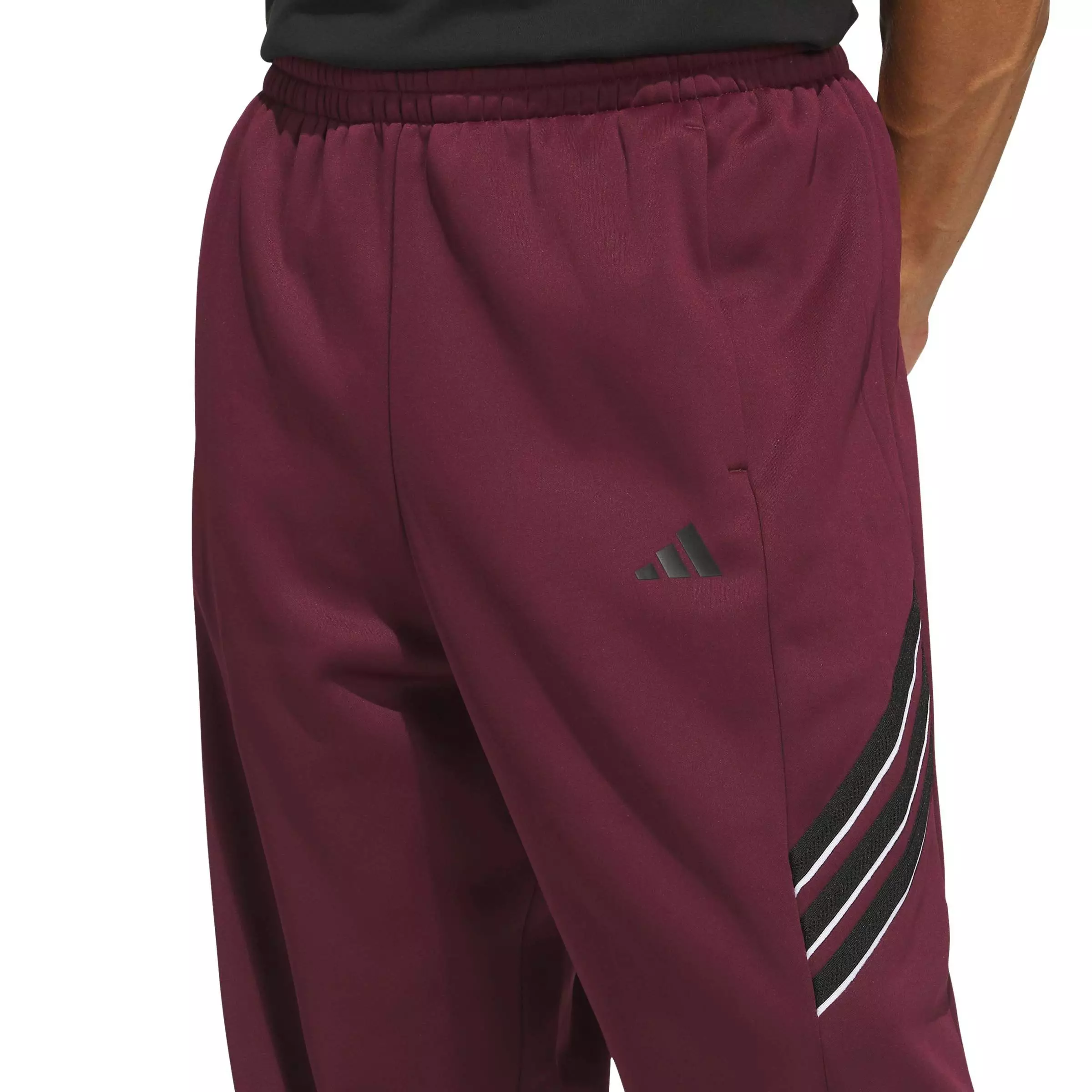 adidas Men's Crazy Warm Fleece Pants - Maroon - MAROON