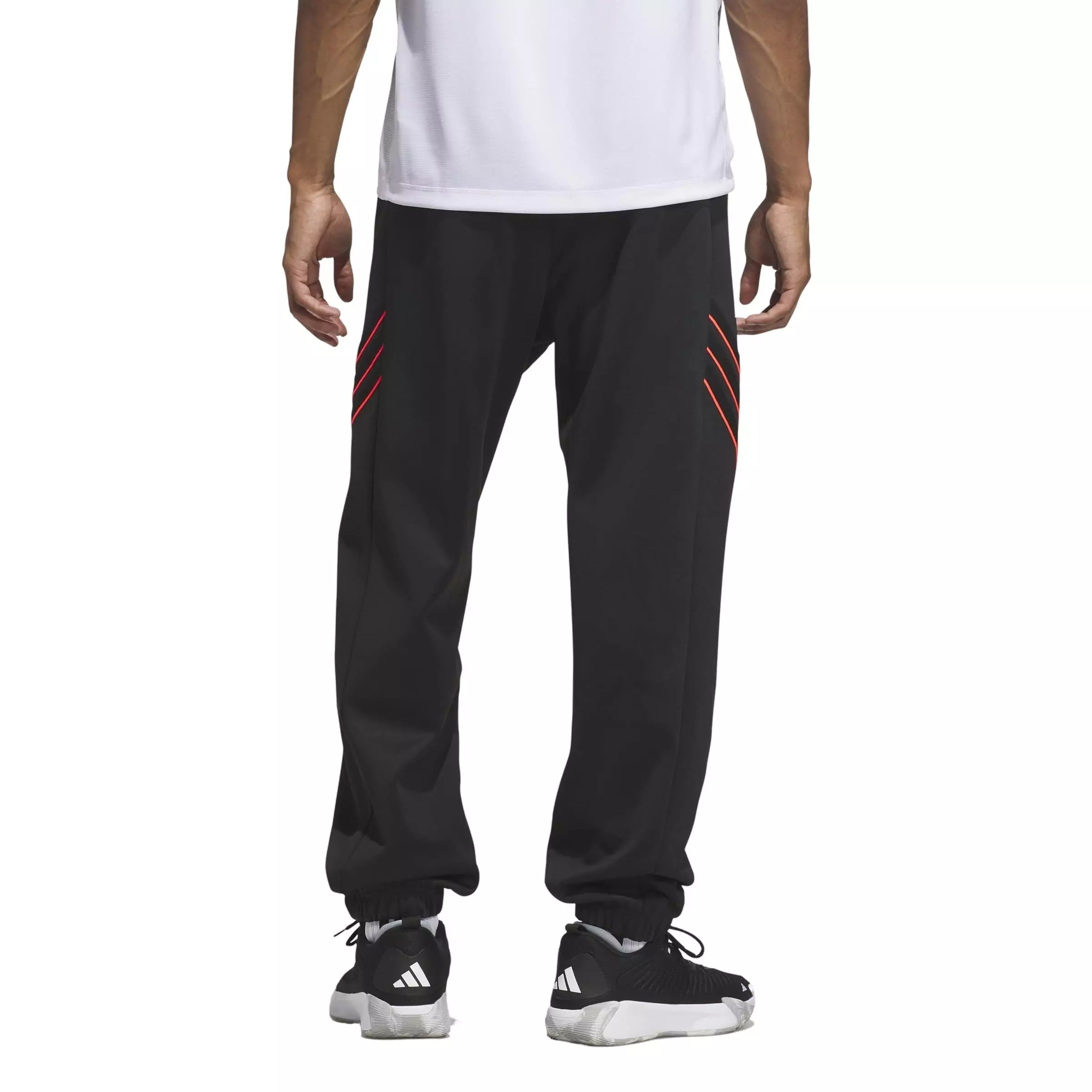 adidas Men's Crazy Warm Fleece Pants - Black/Red - BLACK/RED