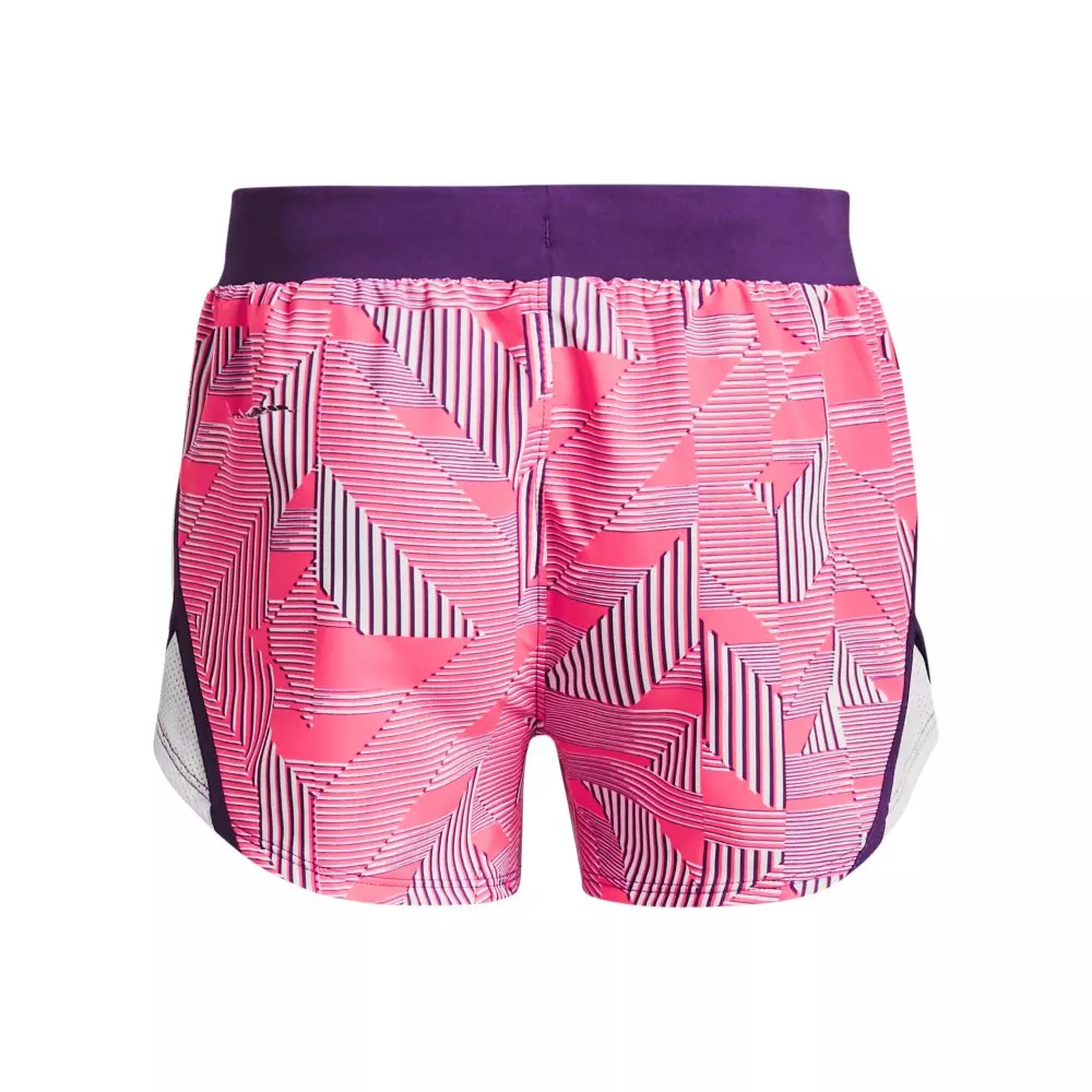 Under Armour Big Girls' Fly-By Printed Shorts - Pink - PINK