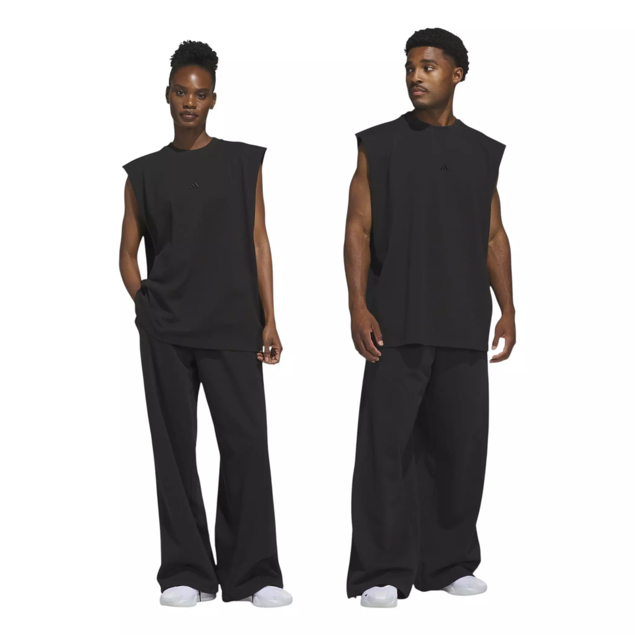 adidas Men's Basketball Fleece 3-Stripe Pant - Black - BLACK