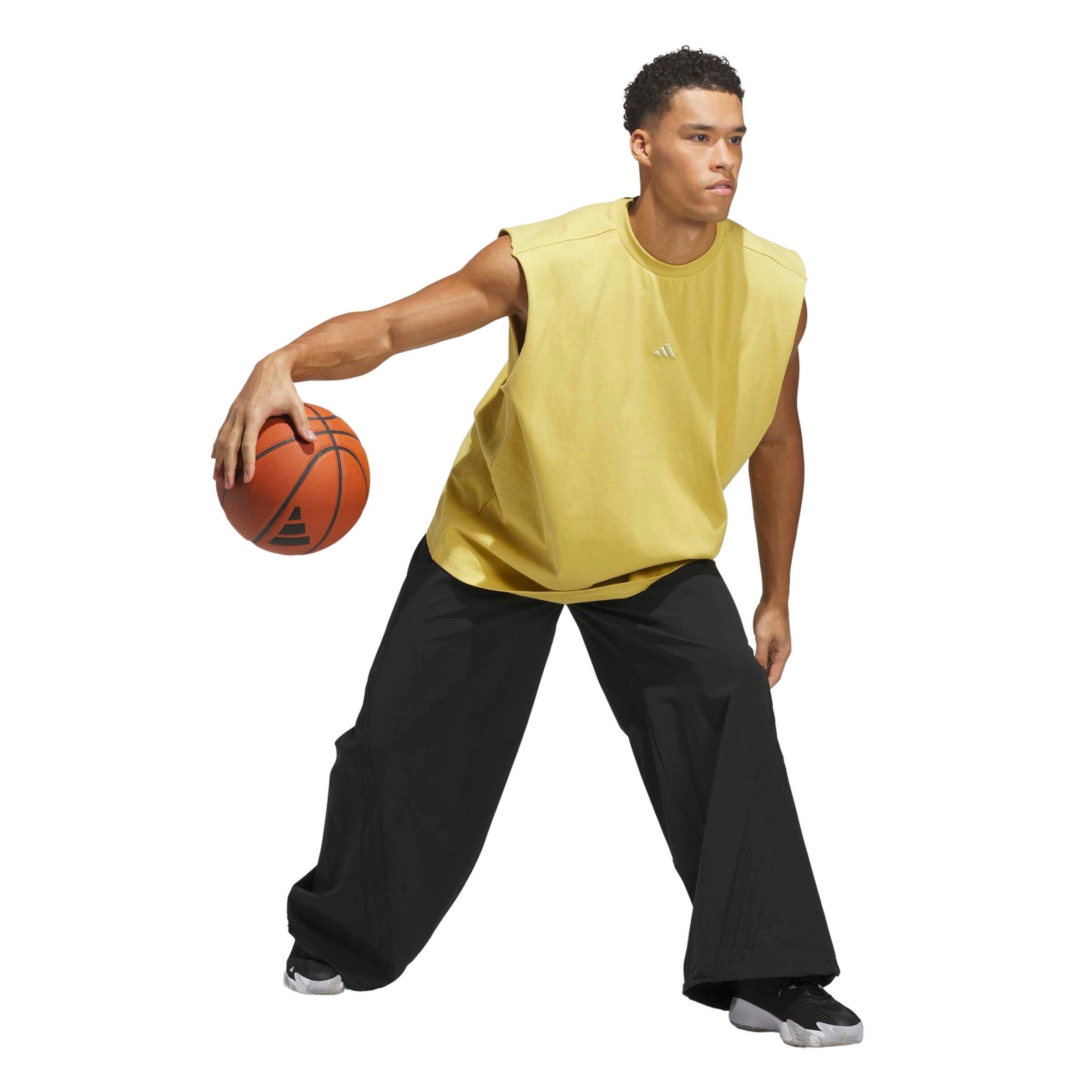 adidas Men's Basketball Woven Pants - Black - BLACK