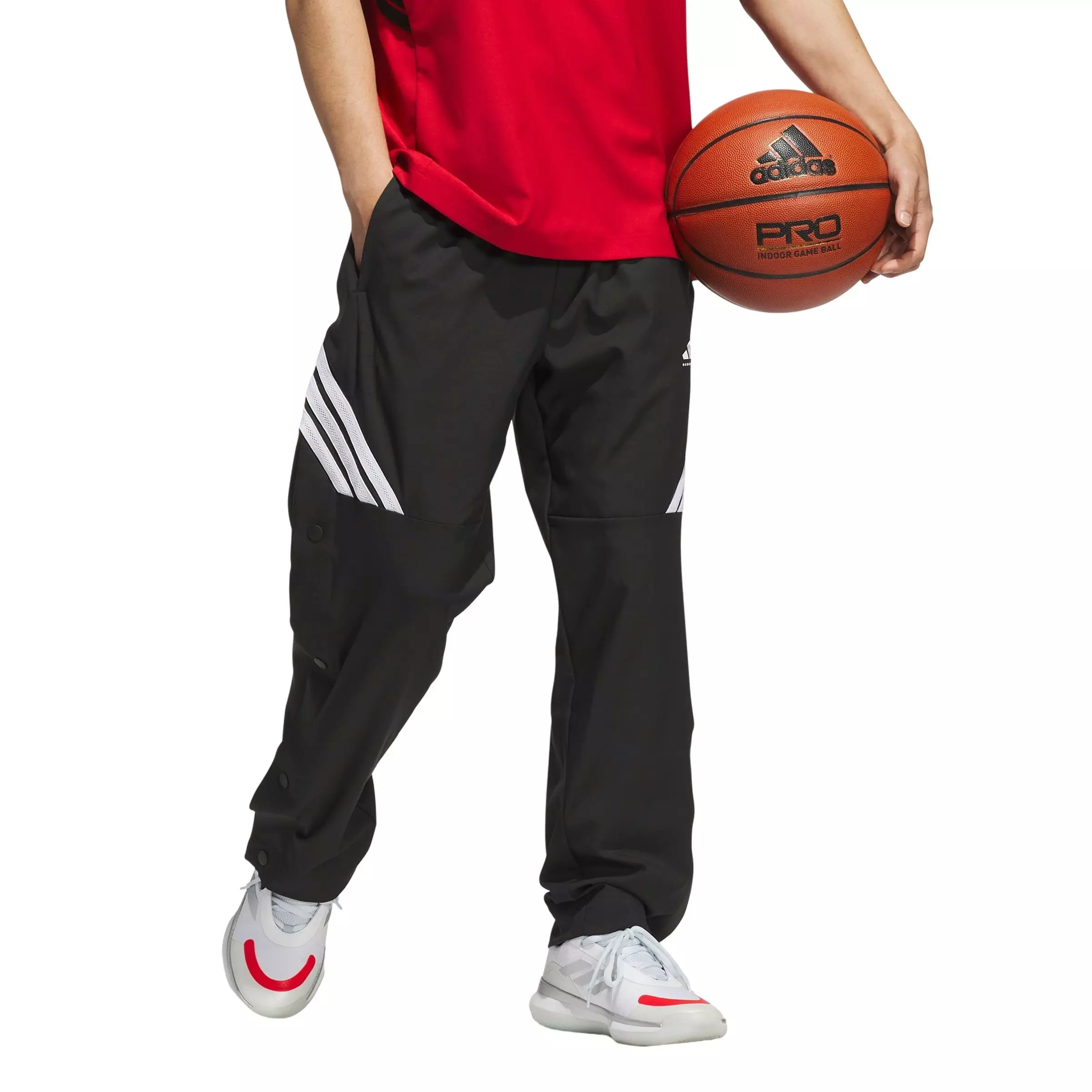 adidas Men's Crazy Lite Basketball Pants - Black/White - BLACK/WHITE