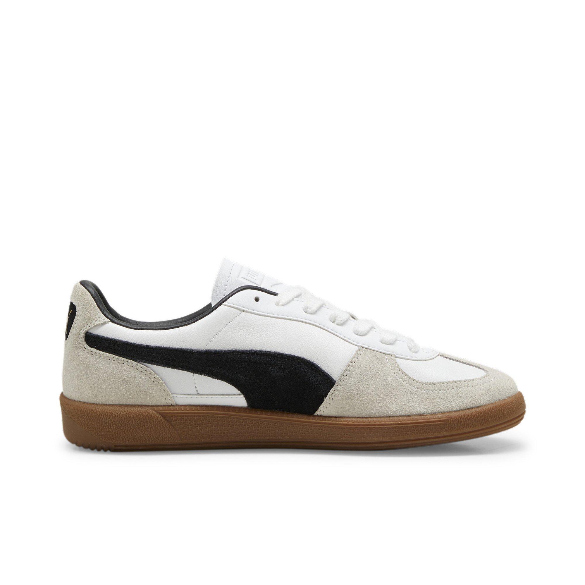 PUMA Palermo Leather "PUMA White/Vapor Grey/Gum" Men's Shoe - WHITE/GREY/GUM Thumbnail View 1