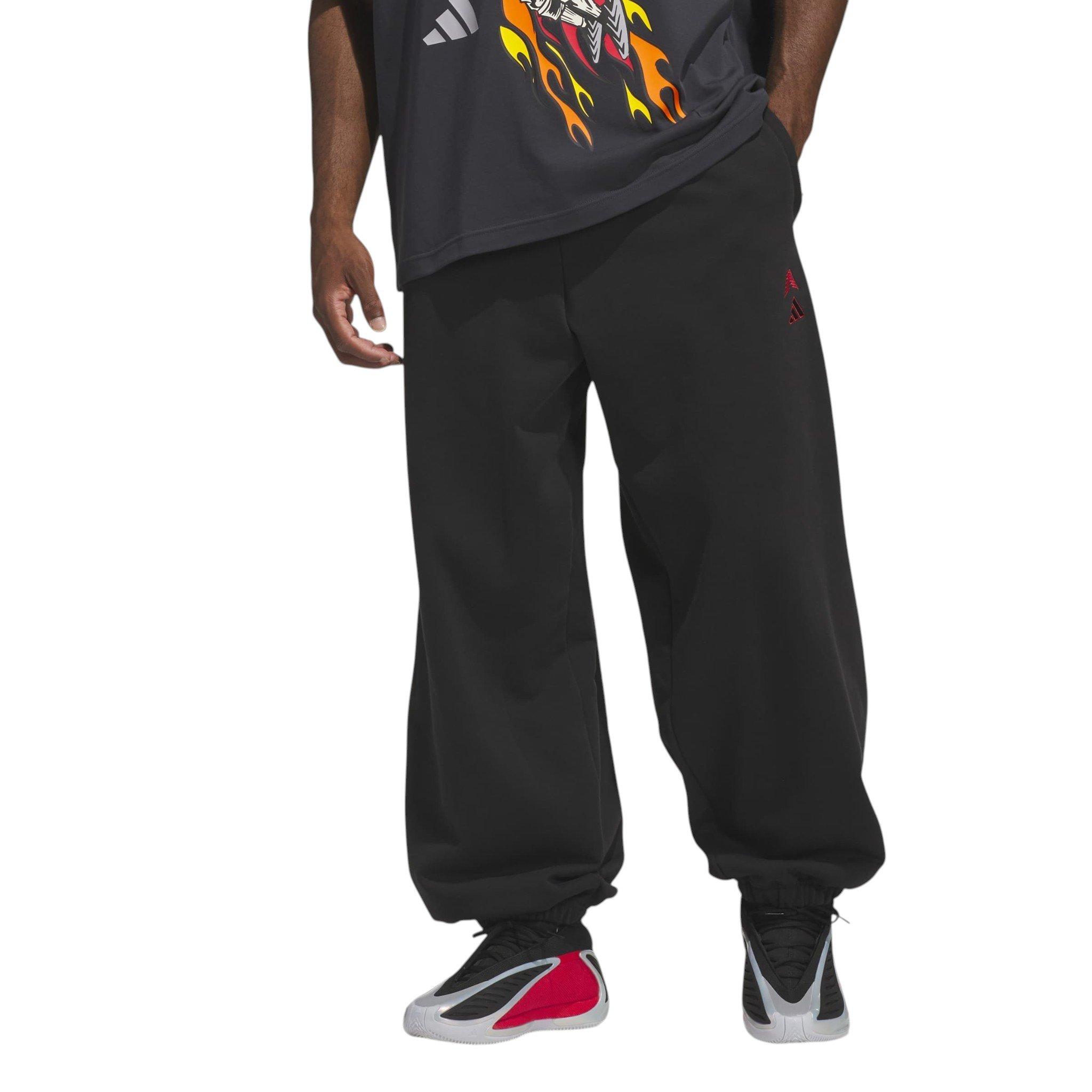 adidas Men's Anthony Edwards Foundation Basketball Joggers - Black - BLACK
