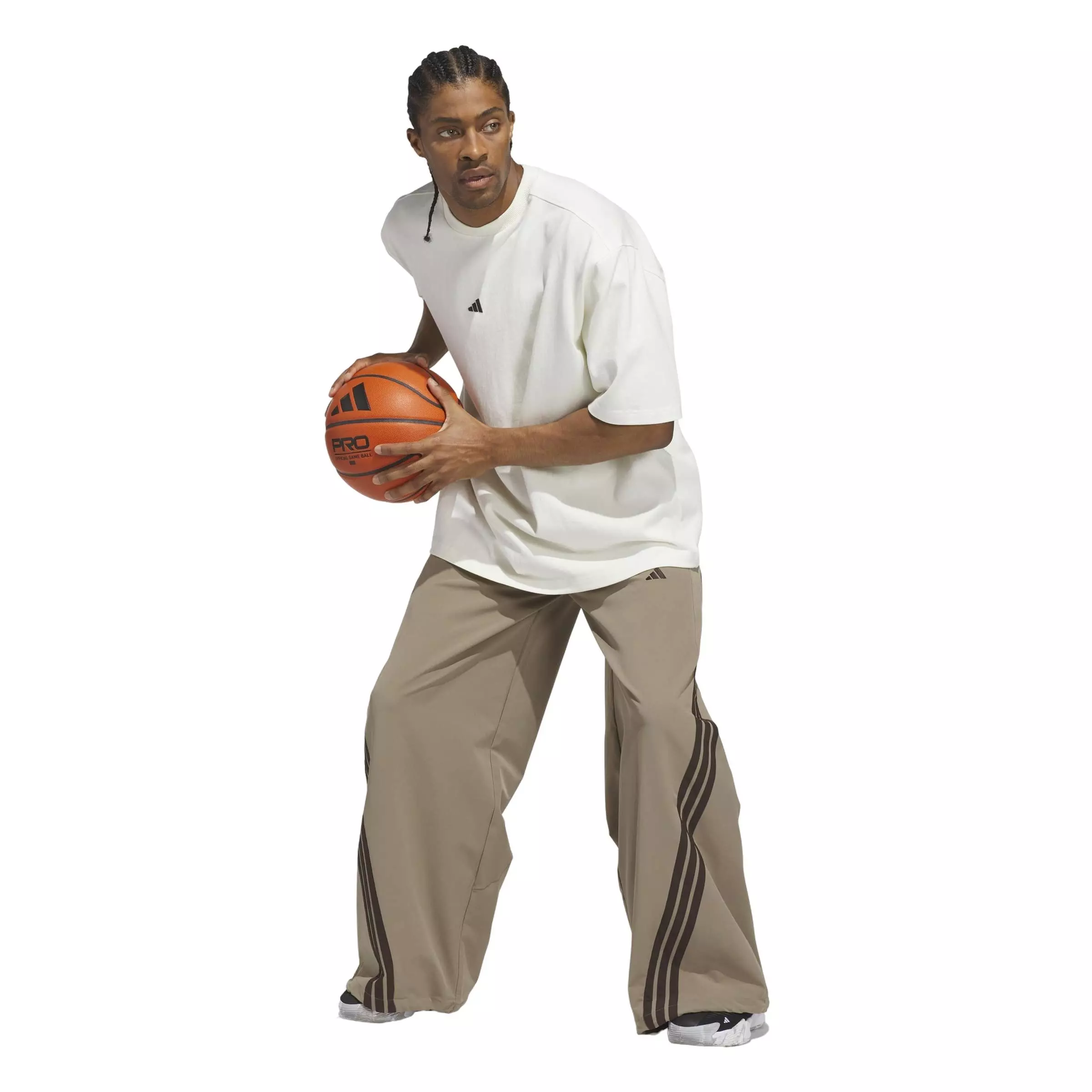 adidas Men's Basketball Woven Pants - Green - GREEN