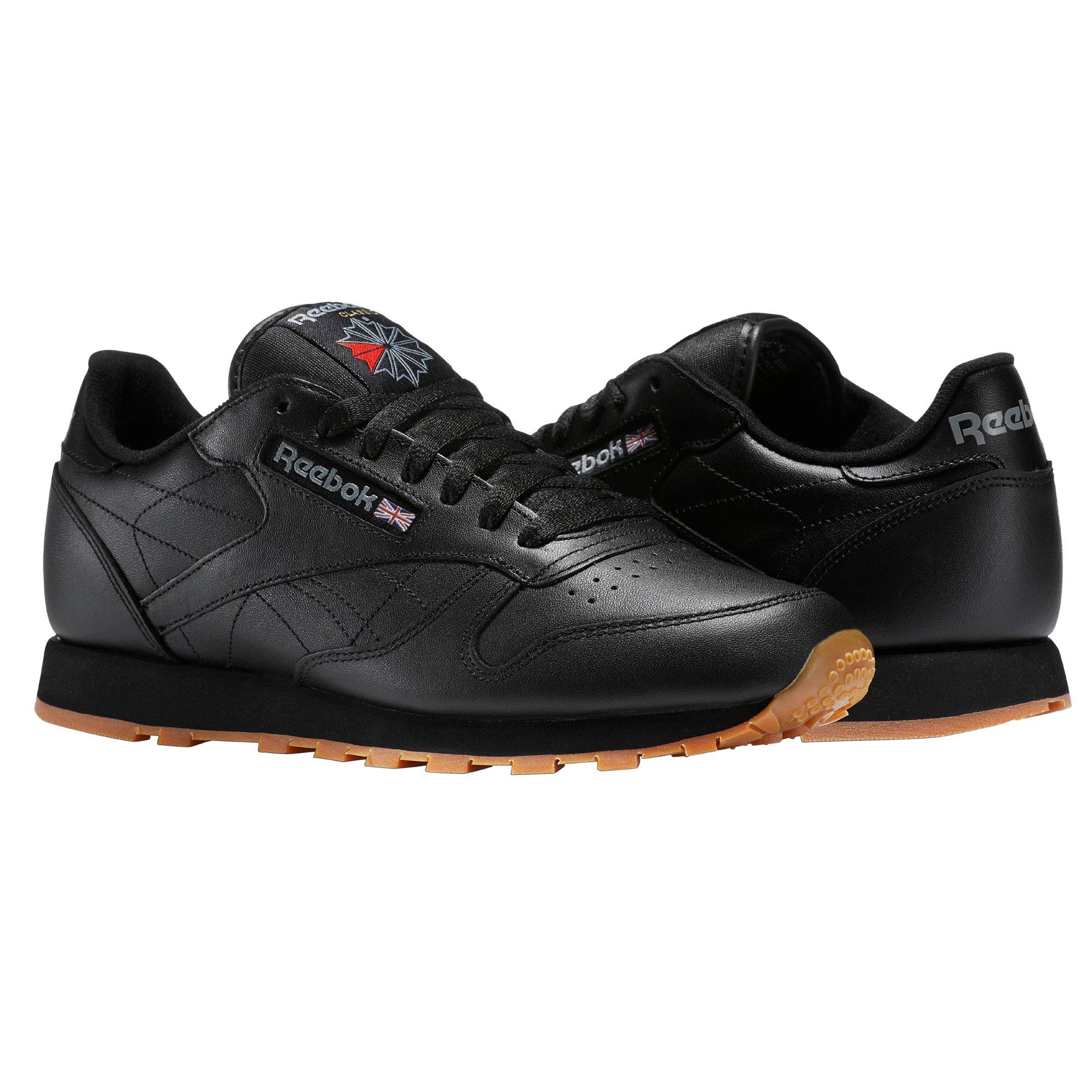reebok classic leather black gum