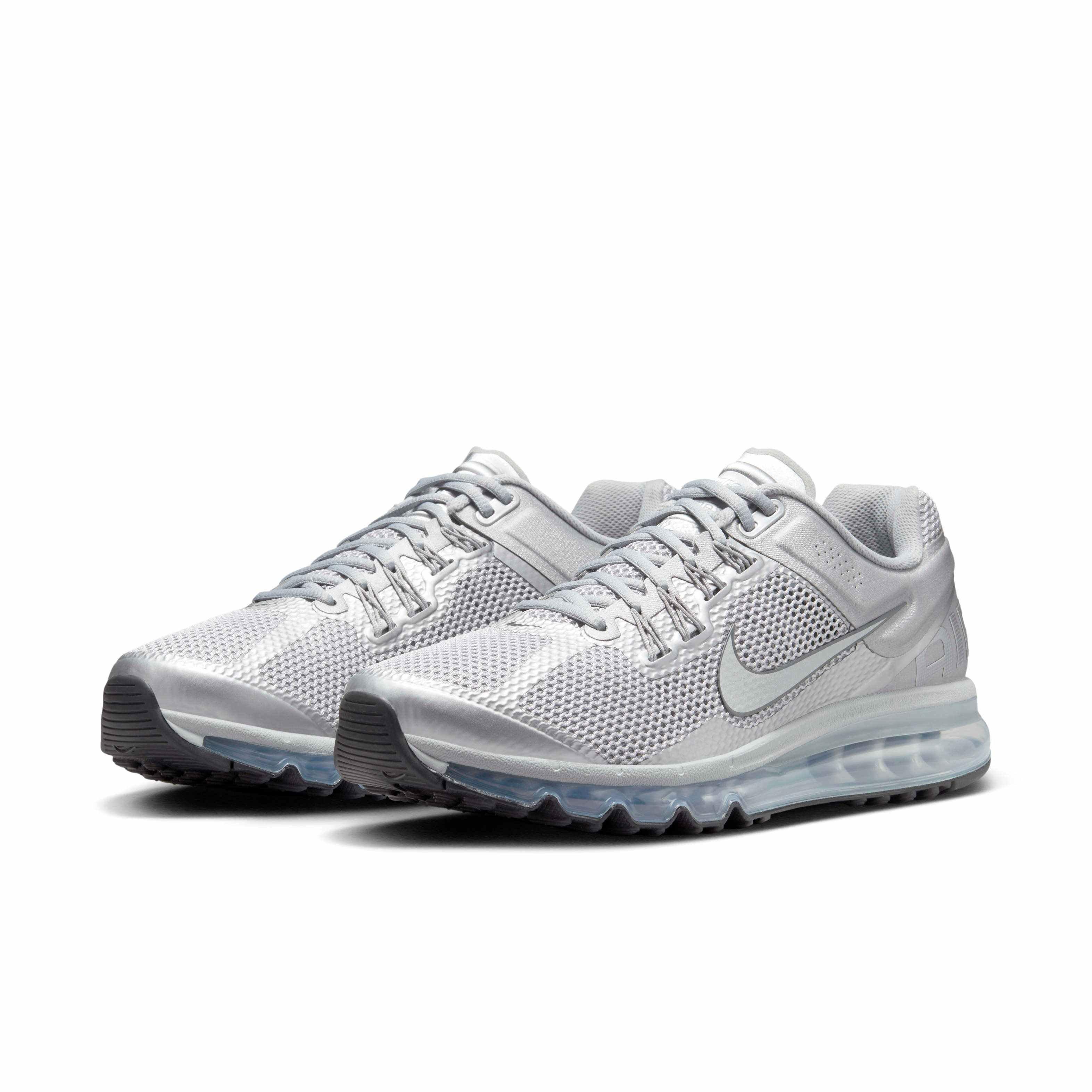 Nike Air Max 2013 "Metallic Silver/Black/Flat Silver/Metallic Silver" Men's Shoe - SILVER/BLACK/SILVER/SILVER Thumbnail View 3