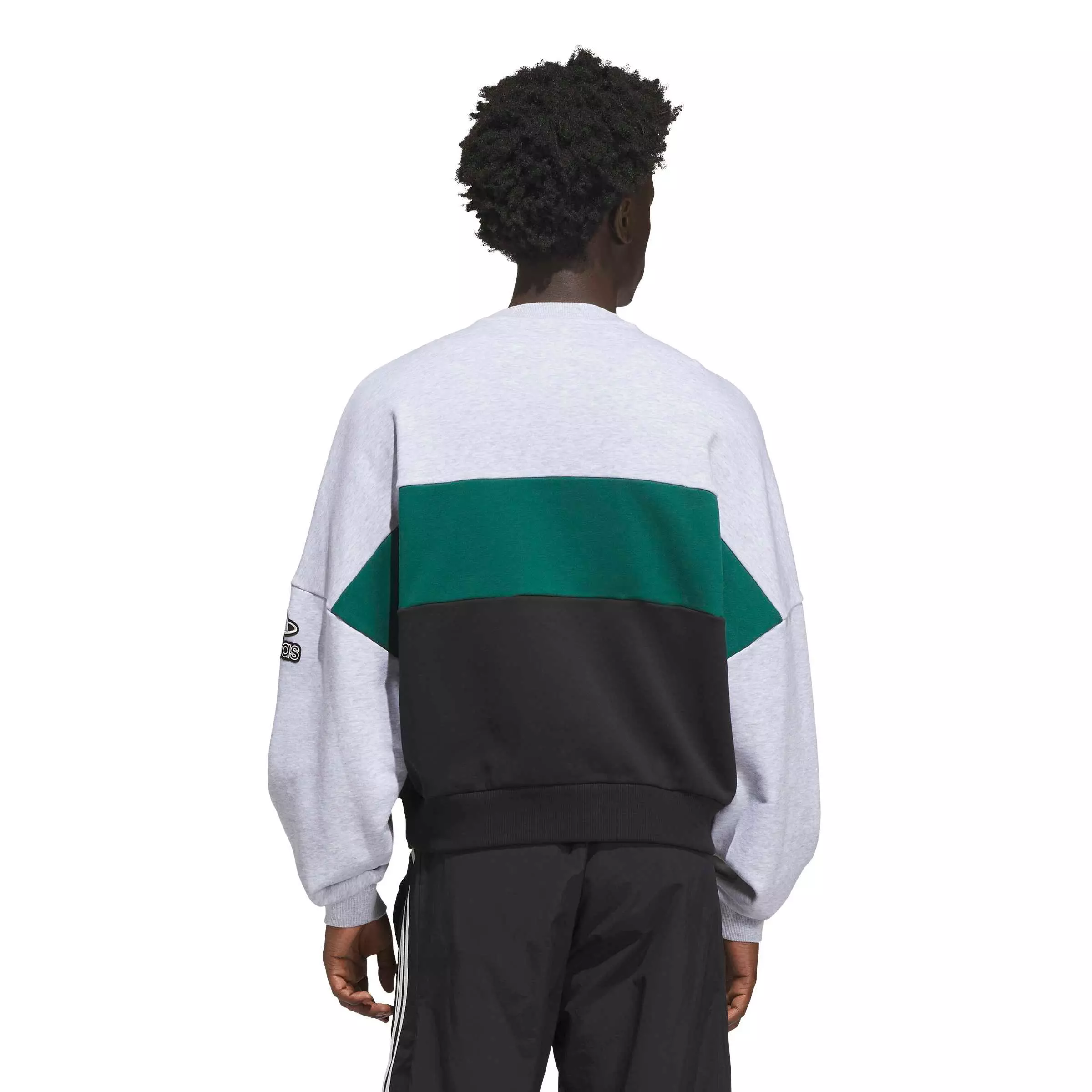 adidas Originals Men's Varsity Crewneck Sweatshirt - Grey - GREY