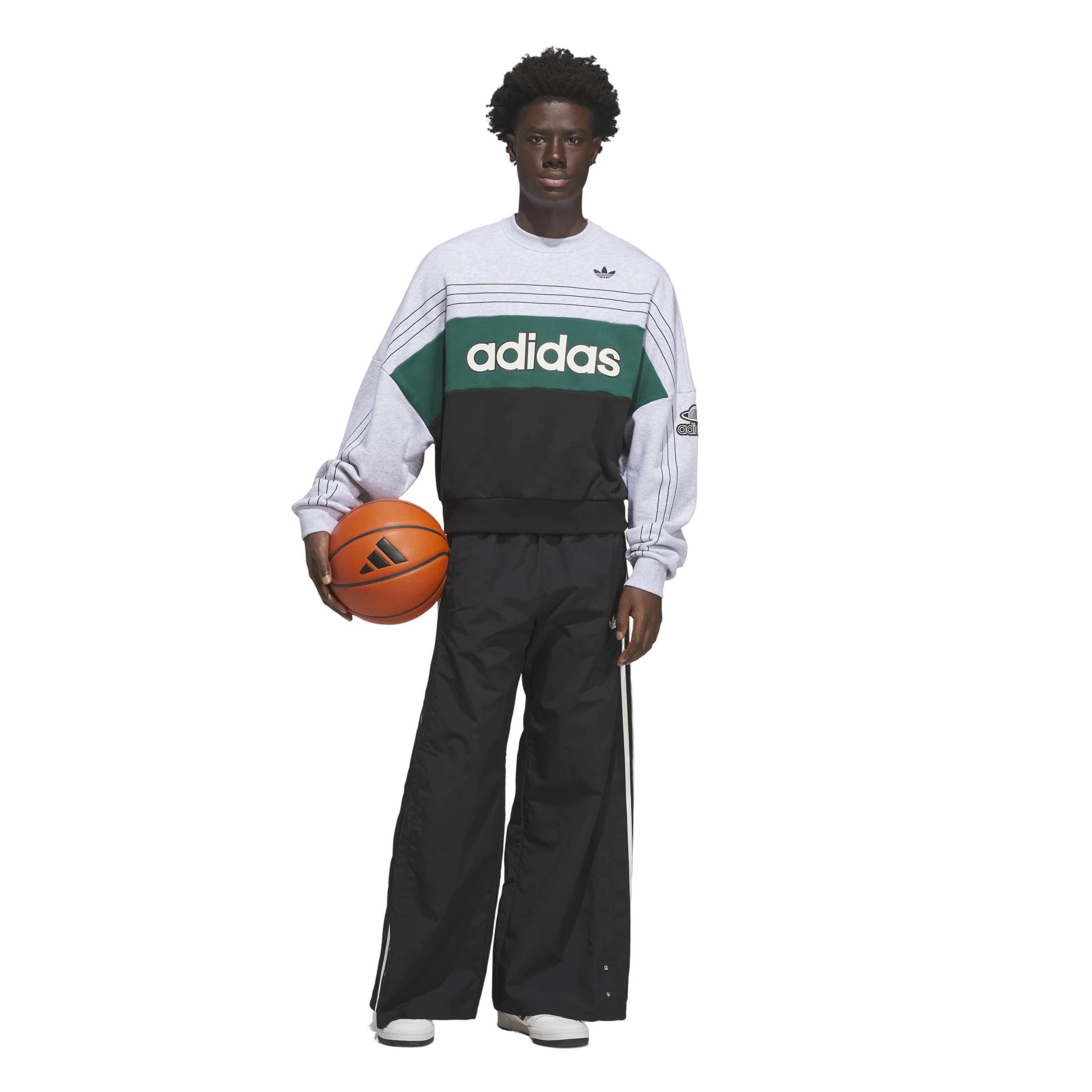 adidas Originals Men's Varsity Crewneck Sweatshirt - Grey - GREY Thumbnail View 5