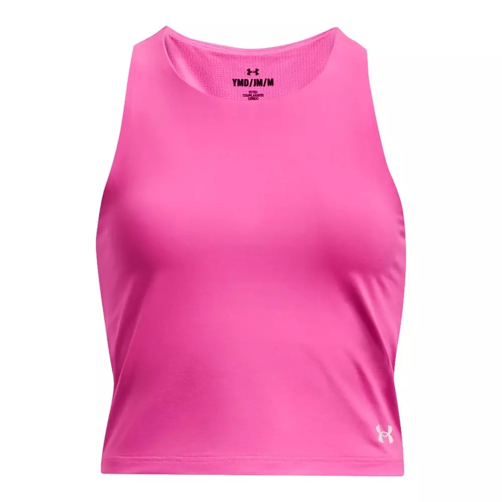 Under Armour Girls' Motion Crop Tank-Pink - PINK