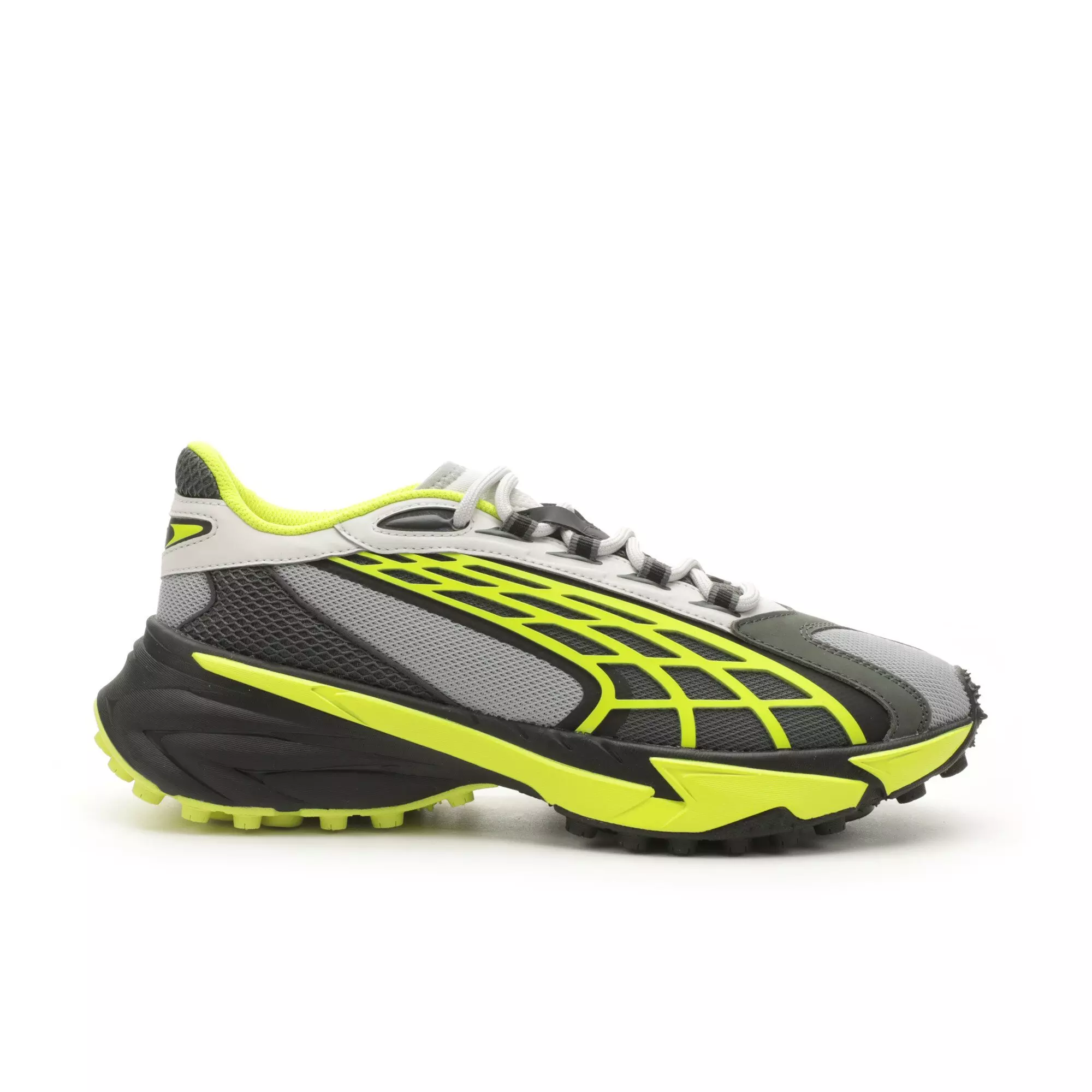 PUMA Spirex Scifi "Feather Grey/Electric Lime/PUMA Black" Men's Shoe - GREY/LIME/BLACK