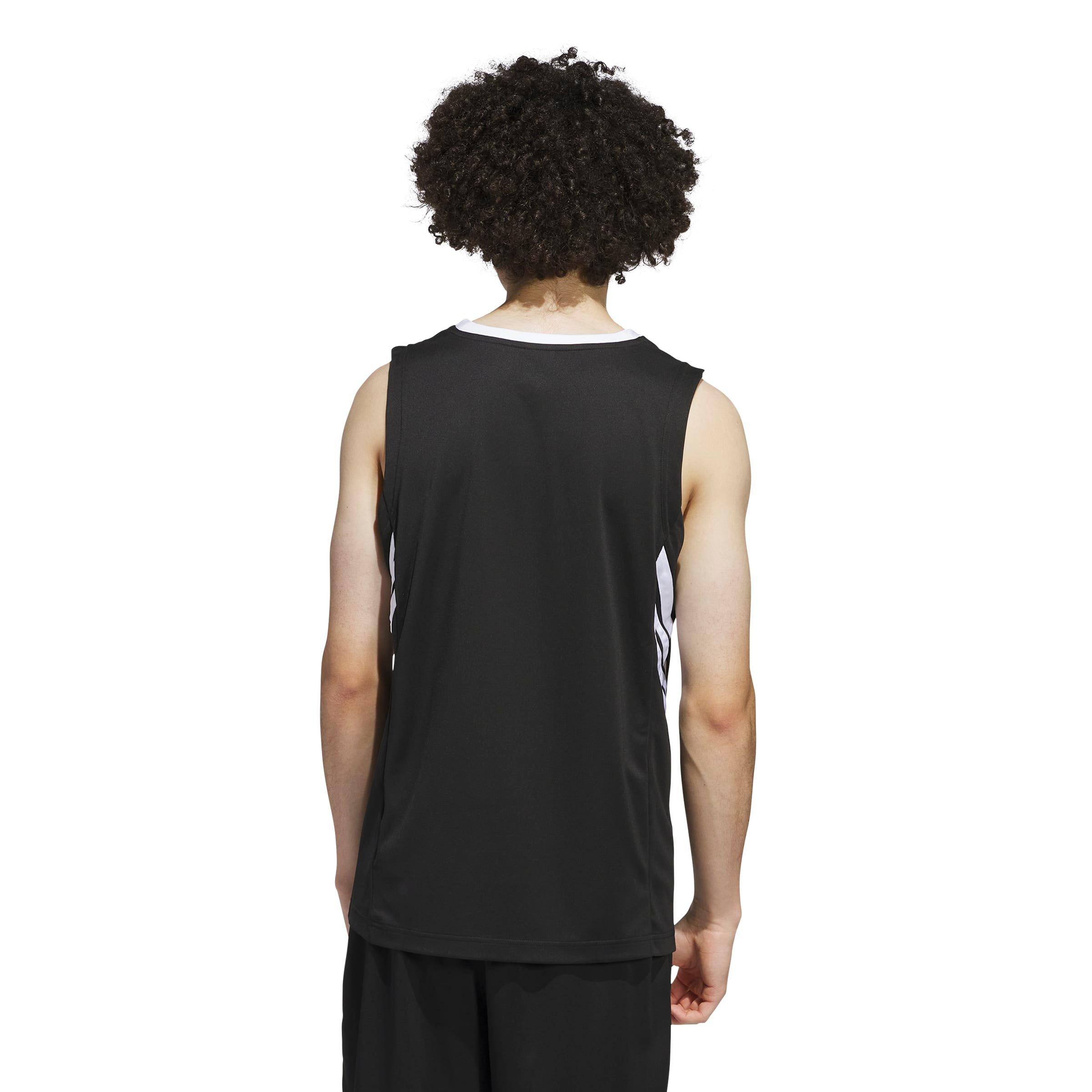 adidas Men's Basketball Legends Tank Top - Black - BLACK Thumbnail View 2