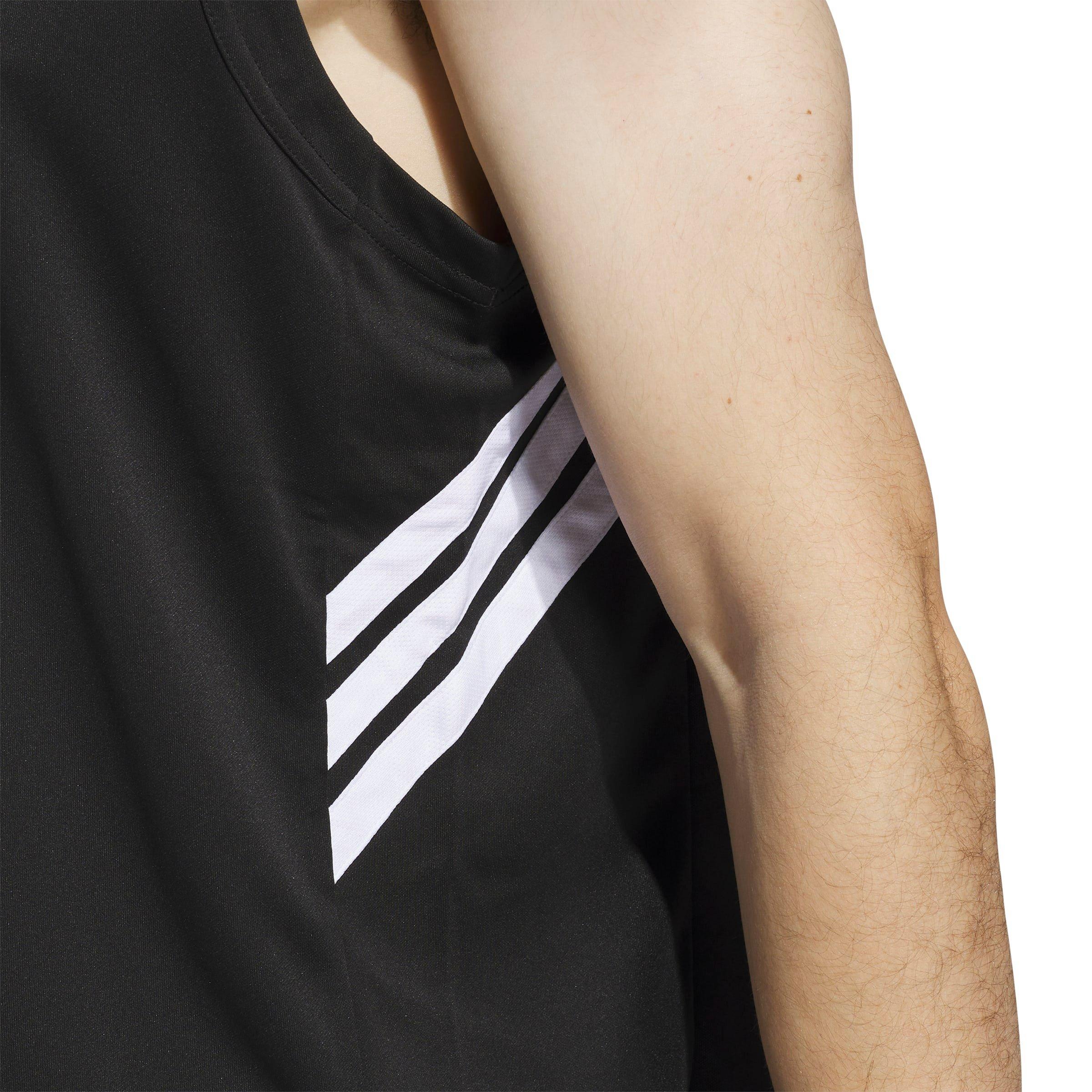 adidas Men's Basketball Legends Tank Top - Black - BLACK Thumbnail View 4