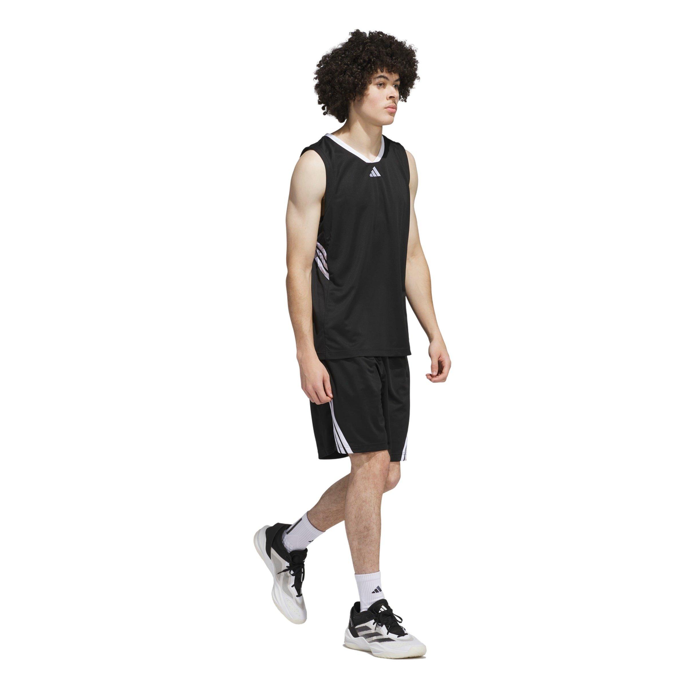 adidas Men's Basketball Legends Tank Top - Black - BLACK Thumbnail View 5