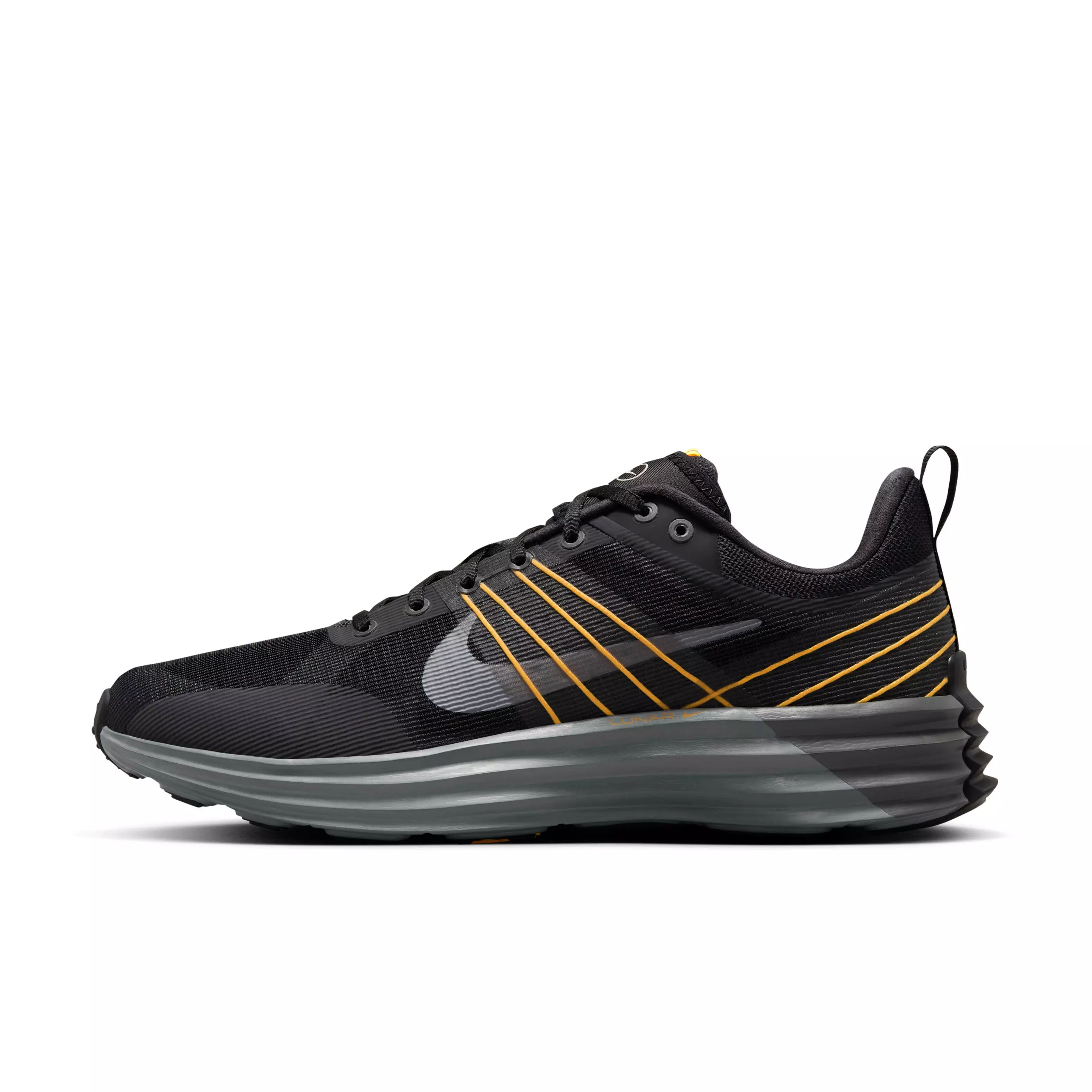 Nike Lunar Roam "Black/Smoke Grey/Laser Orange/Iron Grey" Men's Shoe - BLACK/GREY/ORANGE/GREY