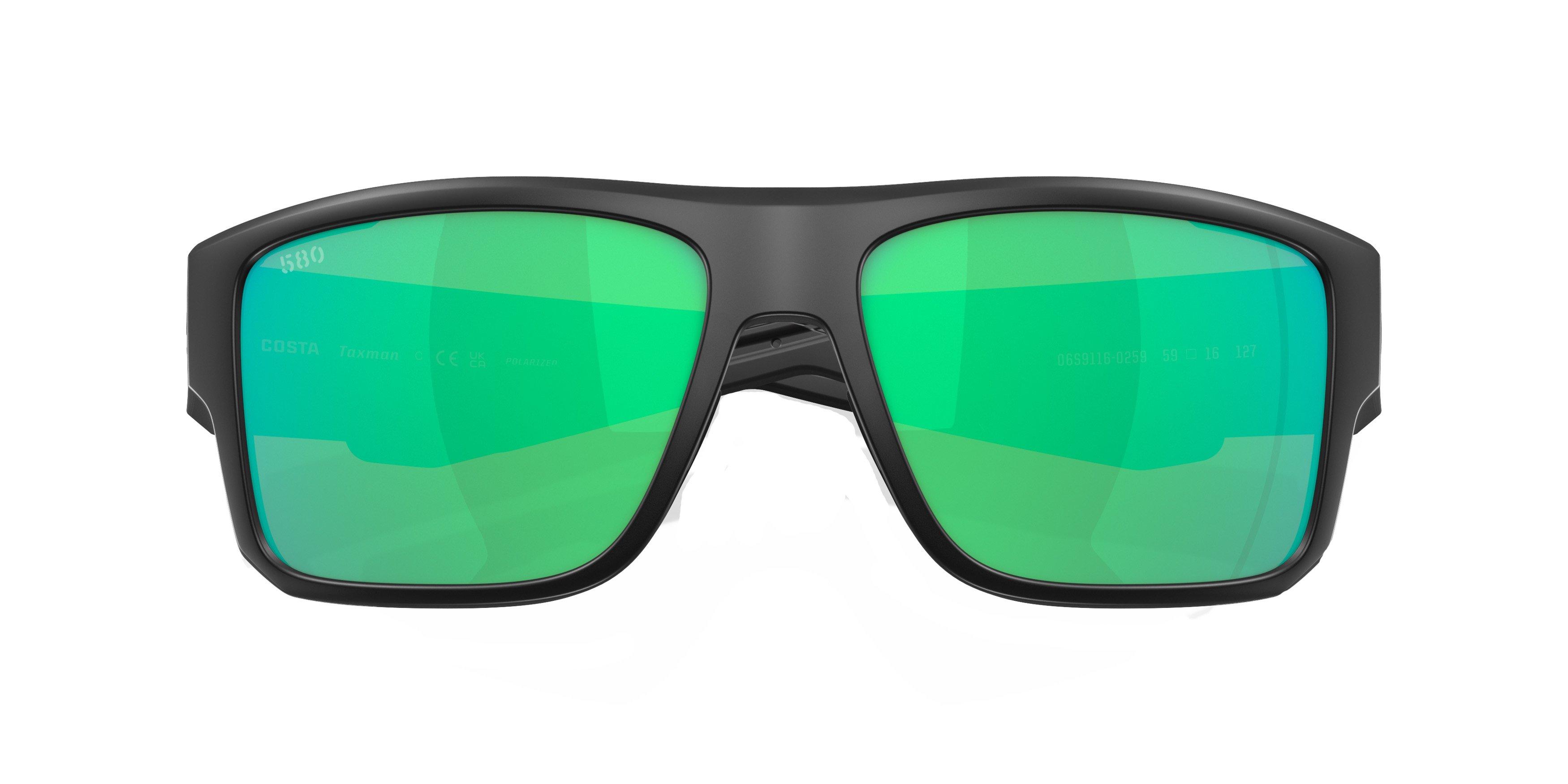 Costa Del Mar Taxman Polarized Sunglasses - BLACK/GREEN Thumbnail View 7