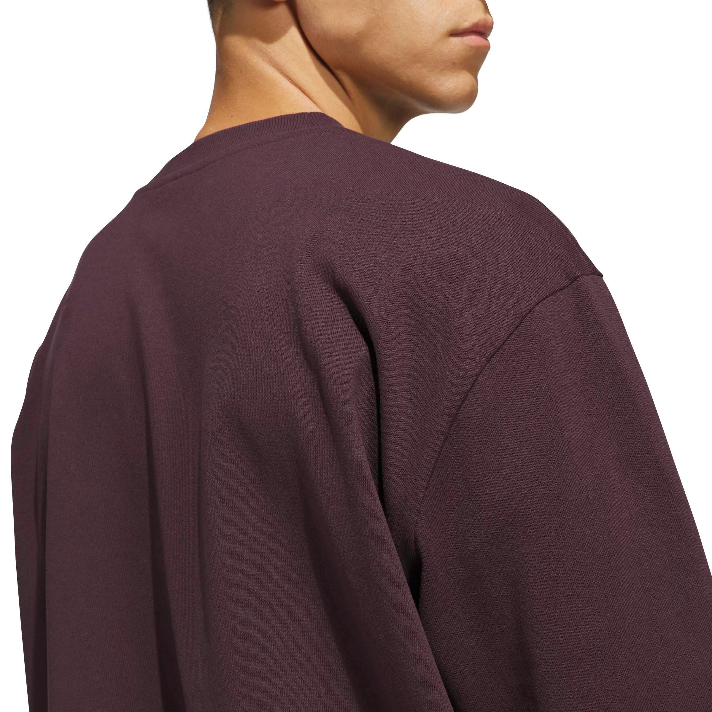 adidas Men's Basketball Single jersey Long Sleeve Top - Maroon - MAROON
