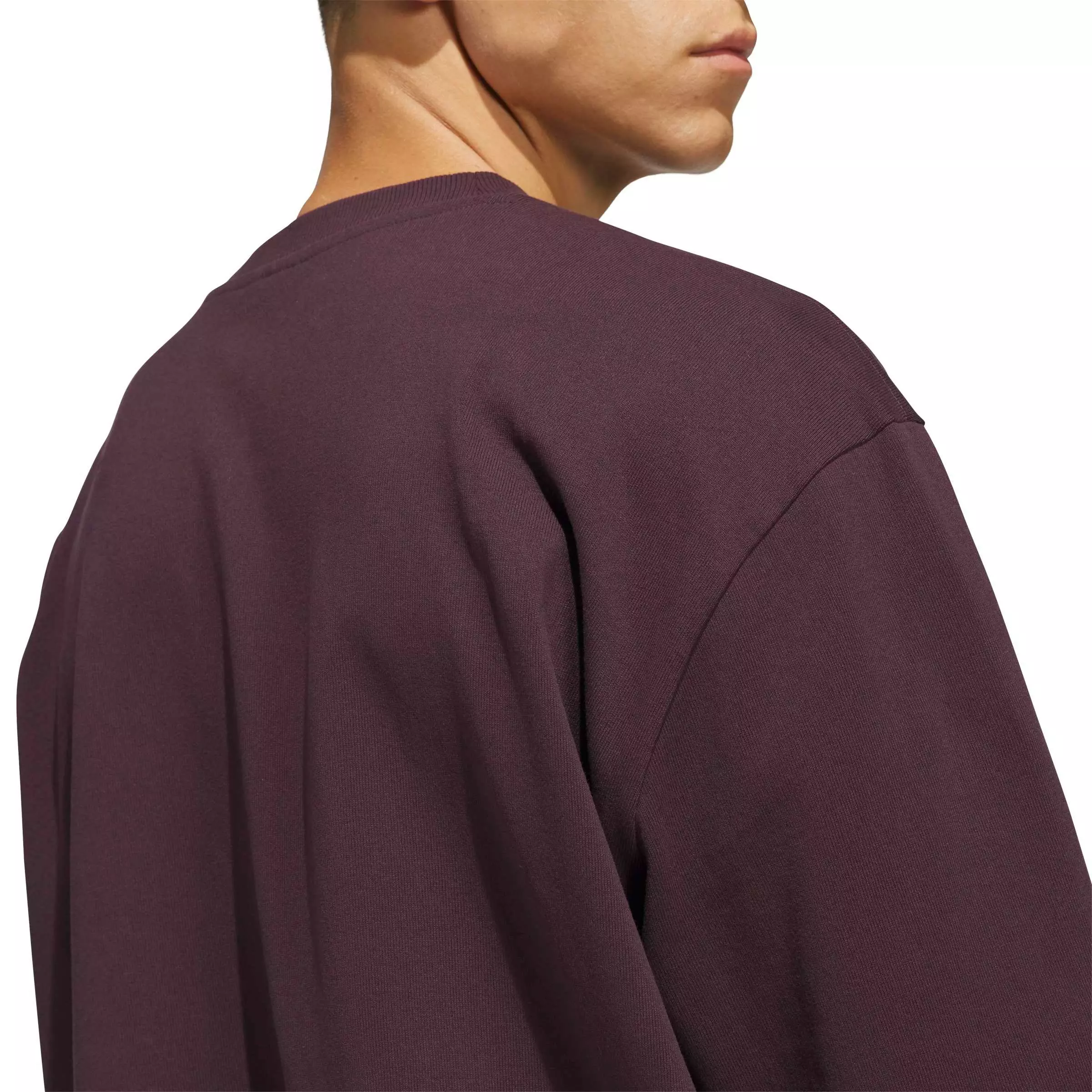 adidas Men's Basketball Single jersey Long Sleeve Top - Maroon - MAROON