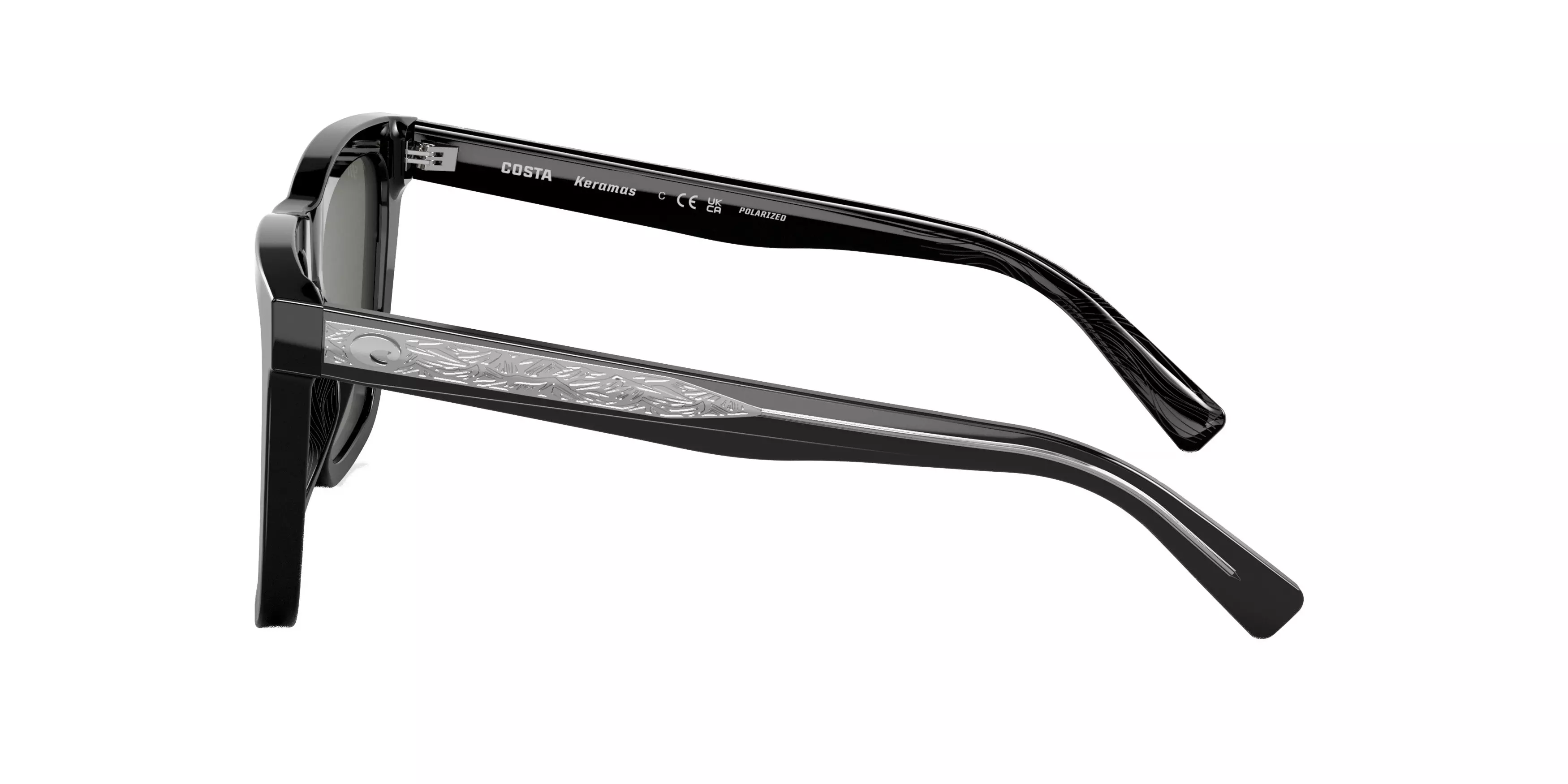 Costa Del Mar Keramas Polarized Sunglasses - BLACK