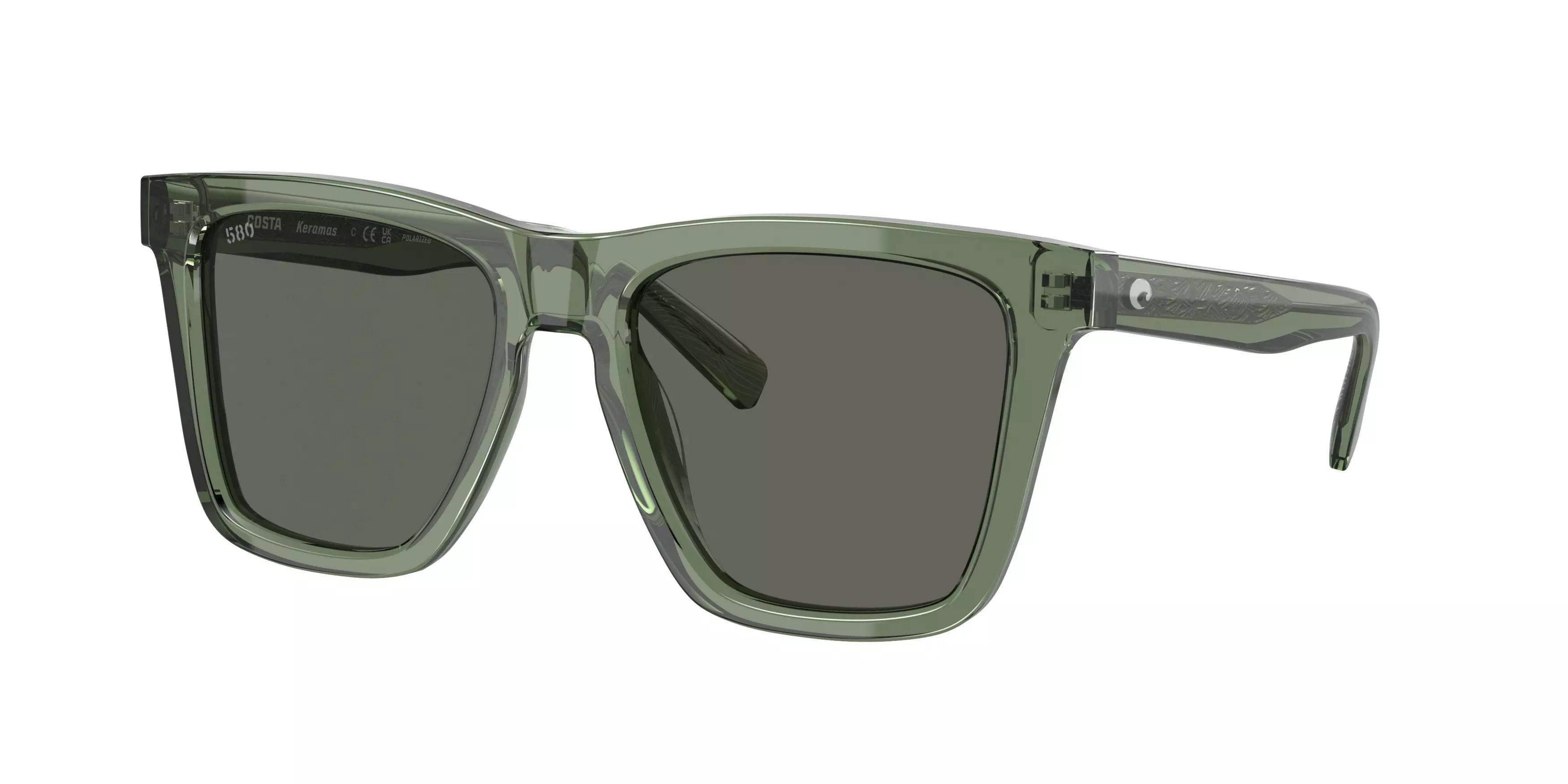 Costa Del Mar Keramas Polarized Sunglasses - GREEN/GREY