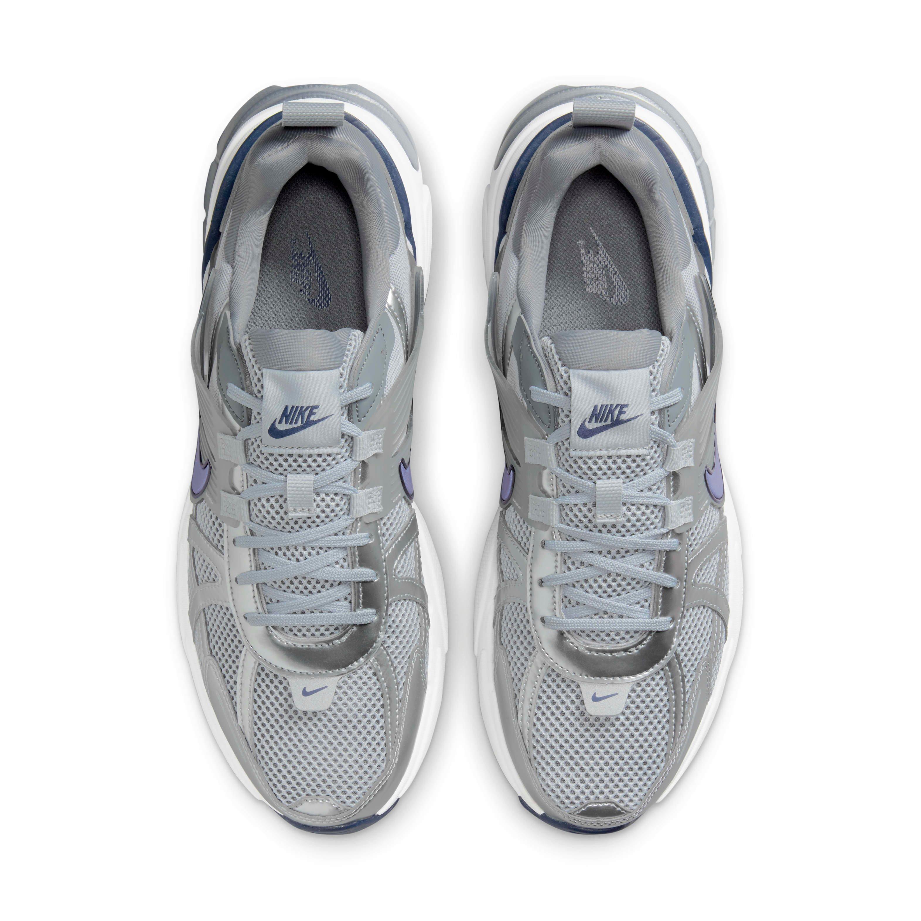 Nike V2K Run "Wolf Grey/Cool Grey/White/Midnight Navy" Men's Shoe - GREY/GREY/WHITE/NAVY Thumbnail View 4