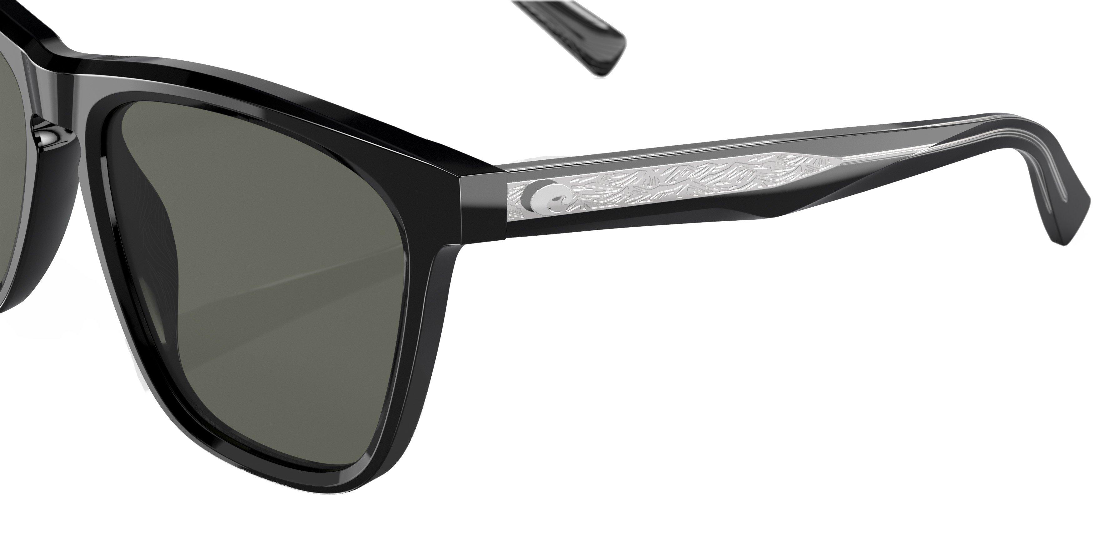 Costa Del Mar Ulu Polarized Sunglasses - BLACK/GREY Thumbnail View 4