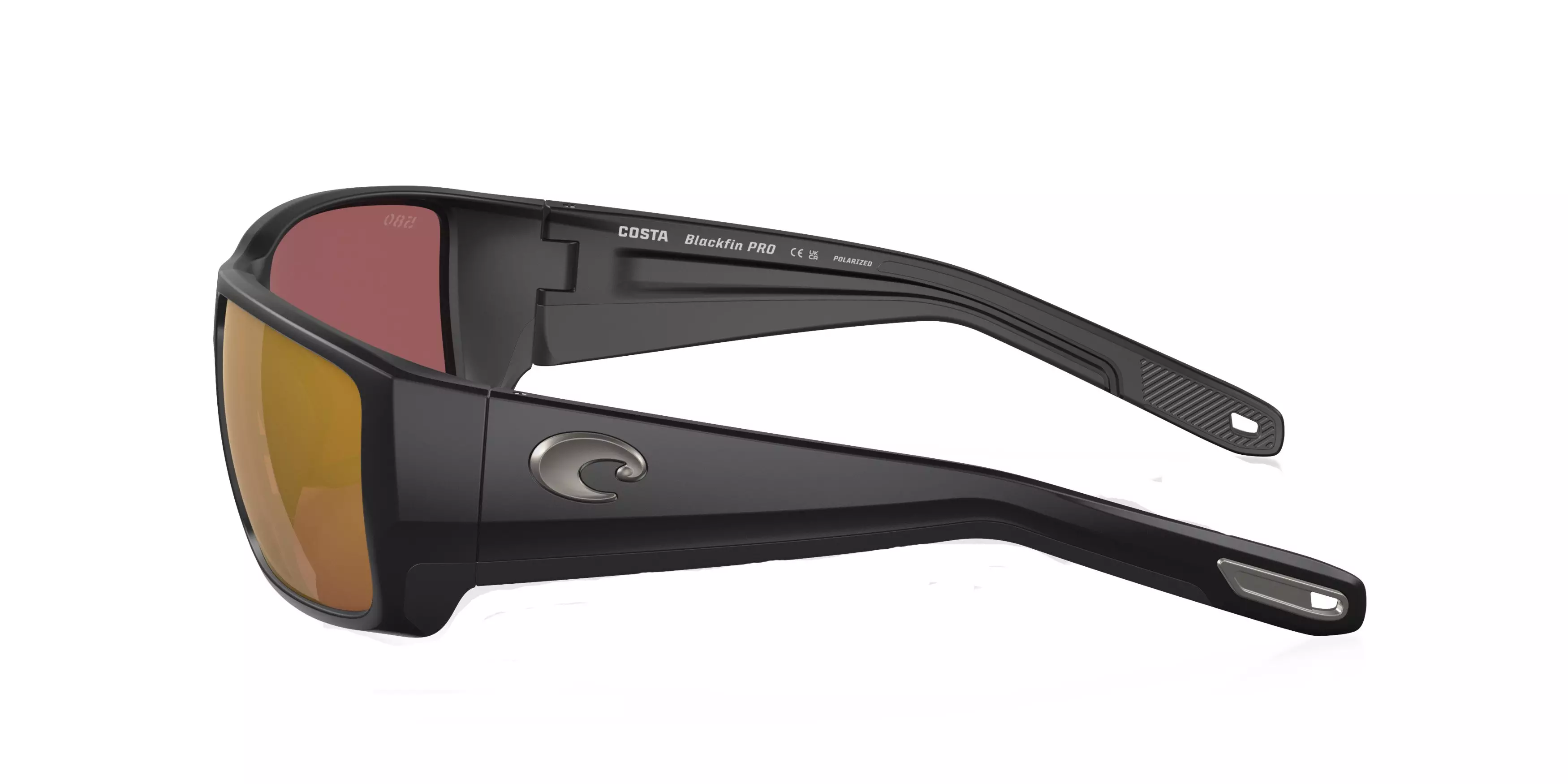 Costa Del Mar Blackfin Pro Gold Mirror Polarized Matte Black Sunglasses - BLACK/GOLD