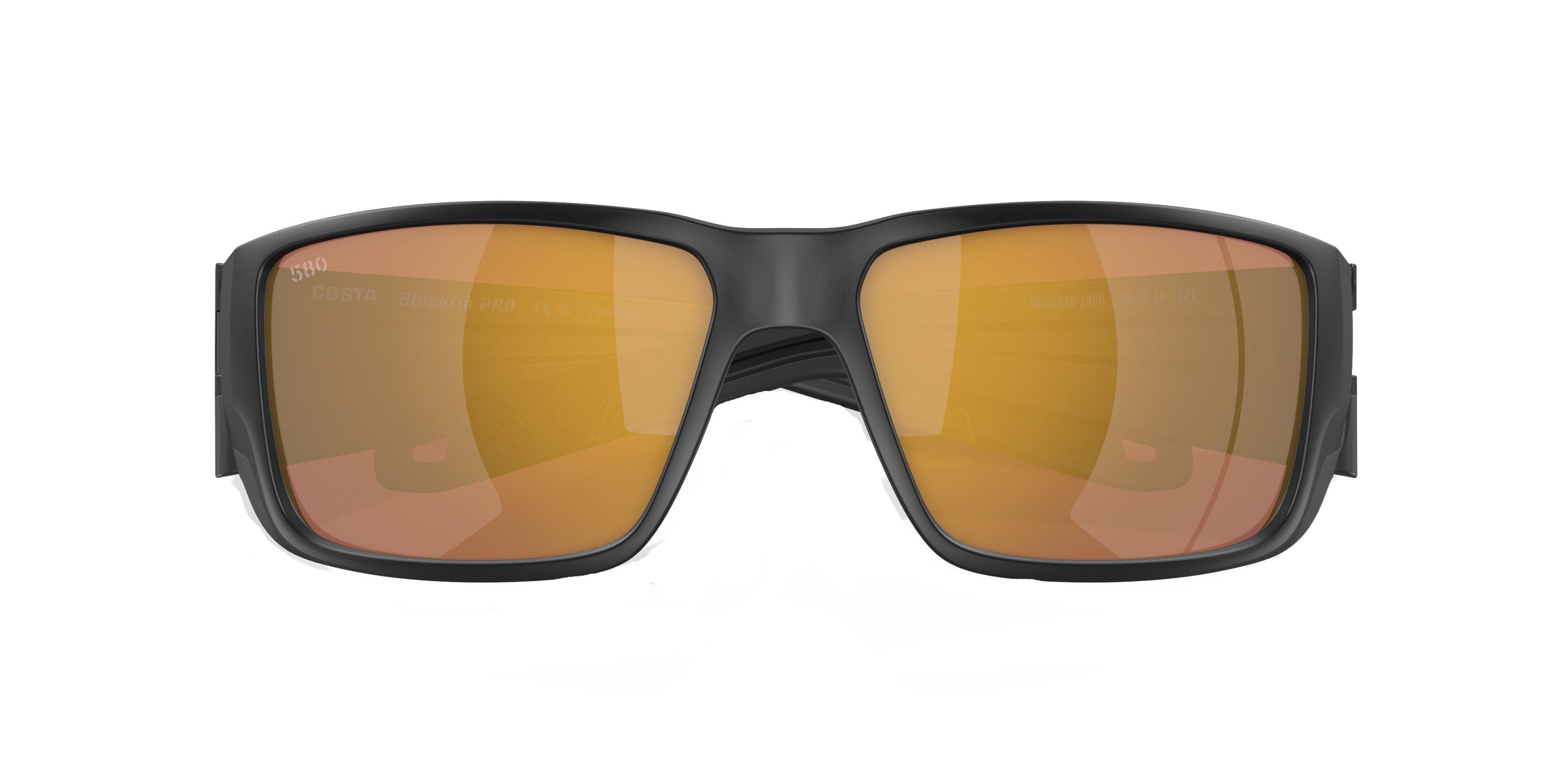 Costa Del Mar Blackfin Pro Gold Mirror Polarized Matte Black Sunglasses - BLACK/GOLD Thumbnail View 7