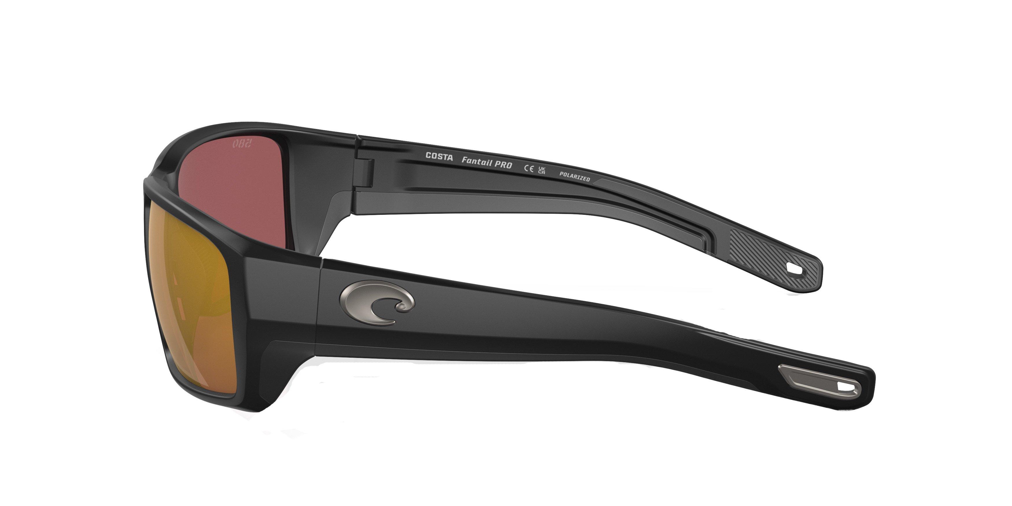 Costa Del Mar Fantail Pro Gold Mirror Polarized Matte Black Sunglasses - BLACK/GOLD Thumbnail View 6